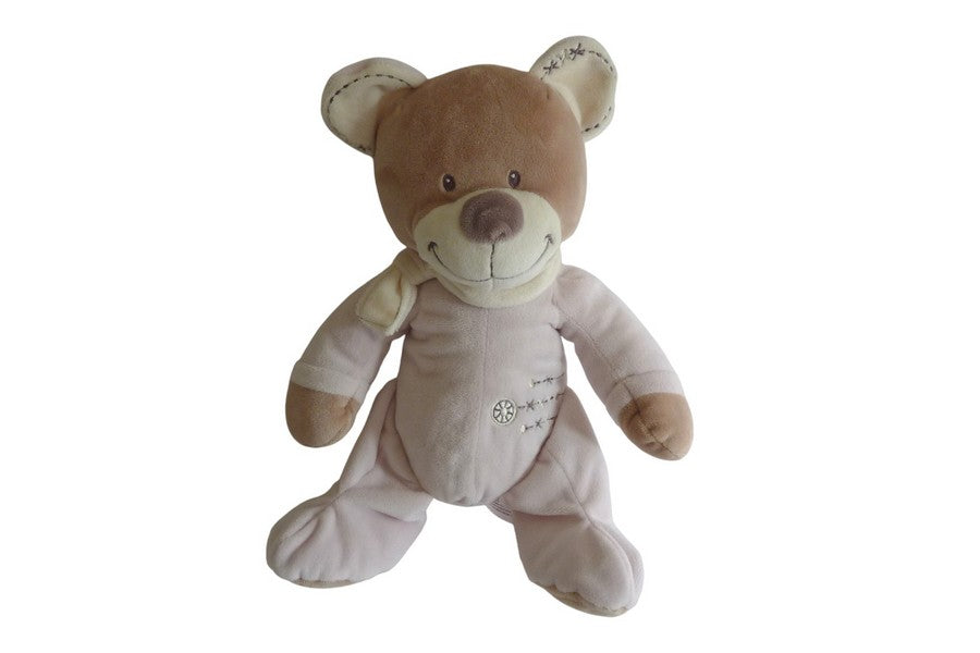 Peluche ours rose - Cuddles - Nicotoy - 33 cm