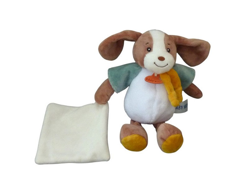 Peluche chien Lucien avec mouchoir - Bernie & Lucien - Baby'Nat BN6027