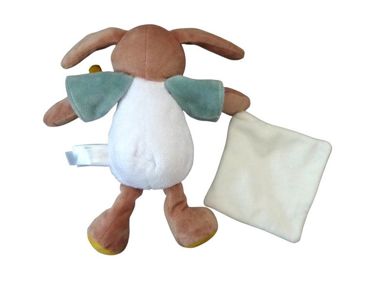 Peluche chien Lucien avec mouchoir - Bernie & Lucien - Baby'Nat BN6027
