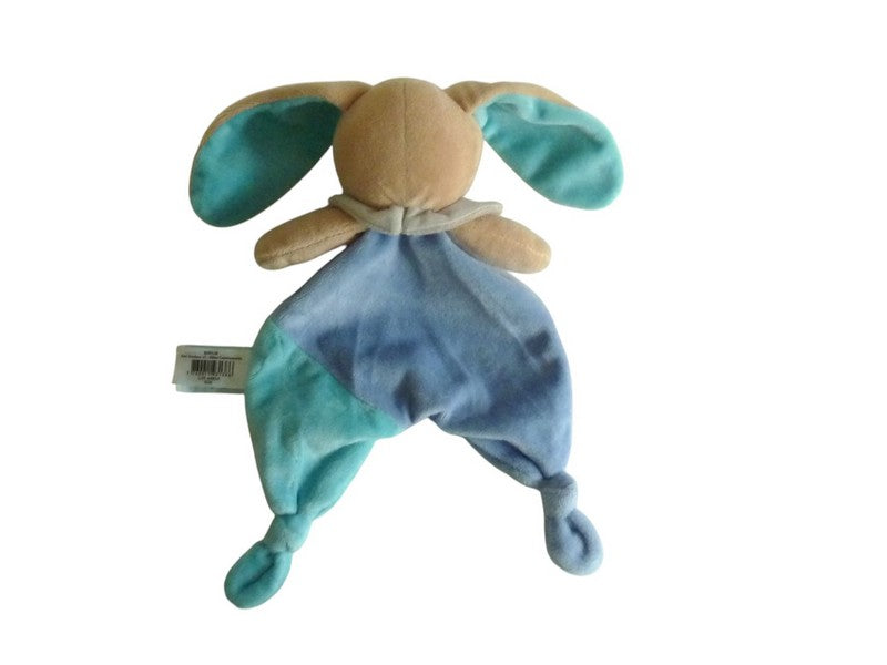 Doudou lapin plat bleu - Les Luminescents - BN0138 Baby'Nat