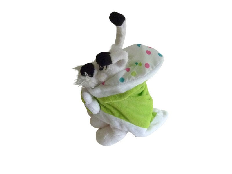Peluche chien Idéfix avec couverture - Parc Astérix - 17 cm