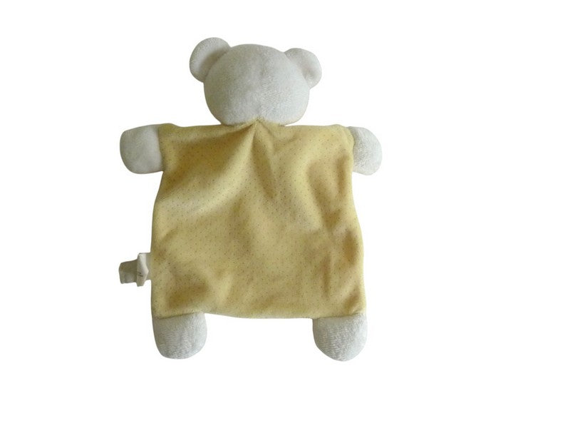 Doudou ours plat jaune - Grain de blé