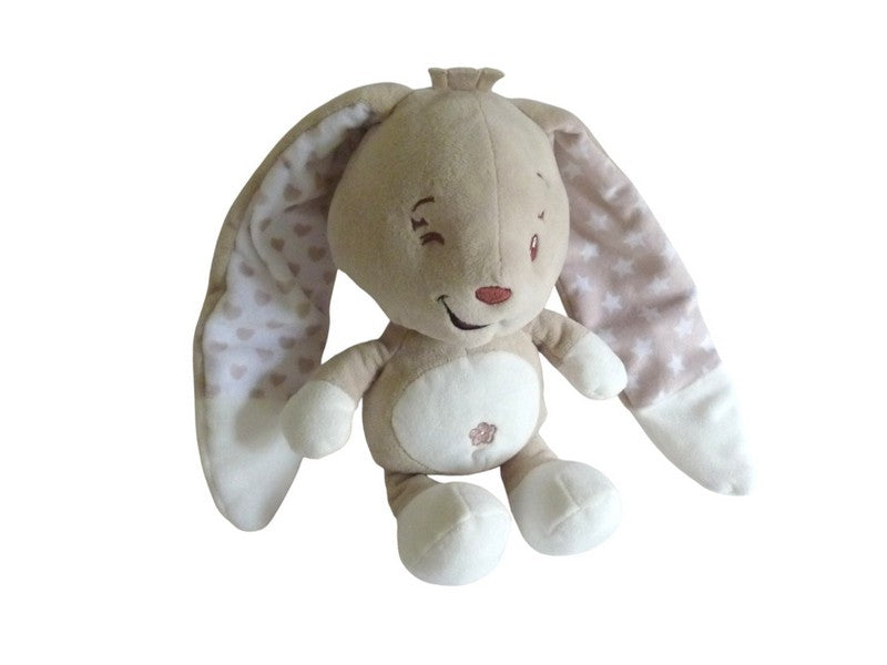 Peluche lapin marron clair - Auchan - 34 cm