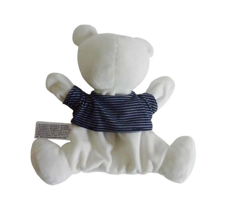 Doudou marionnette ours blanc bleu - Nicotoy Simba Toys