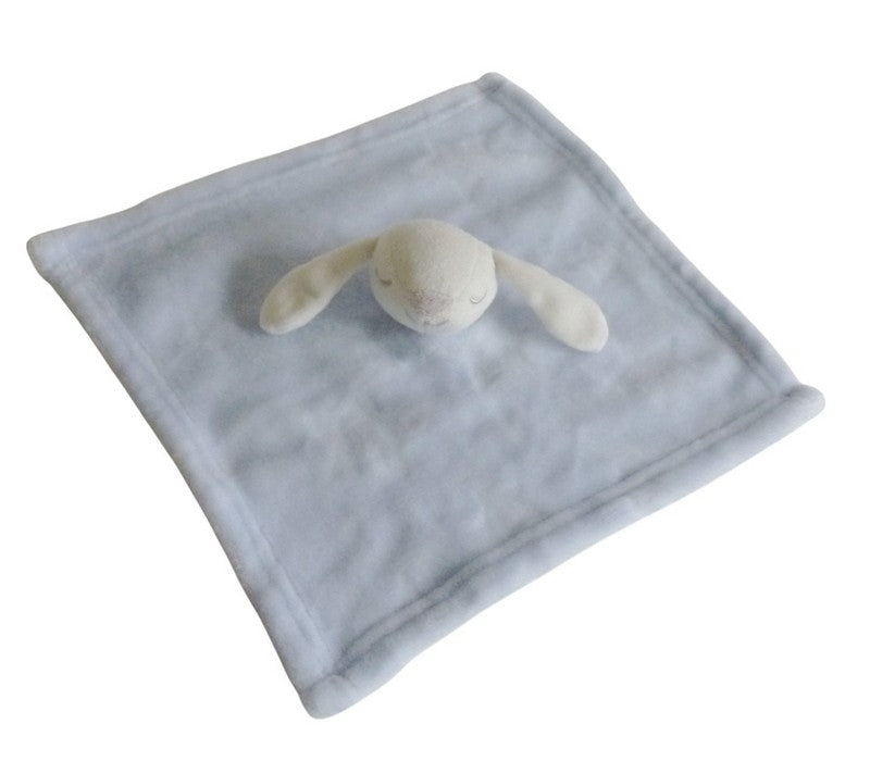 Doudou lapin dormeur plat bleu - Gemo
