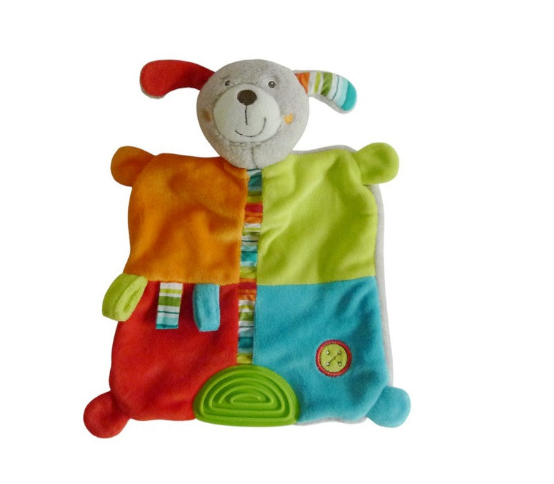 Doudou lapin plat multicolore - Tigex