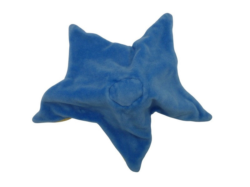 Doudou lapin plat jaune bleu - Lise et Lulu - Moulin Roty