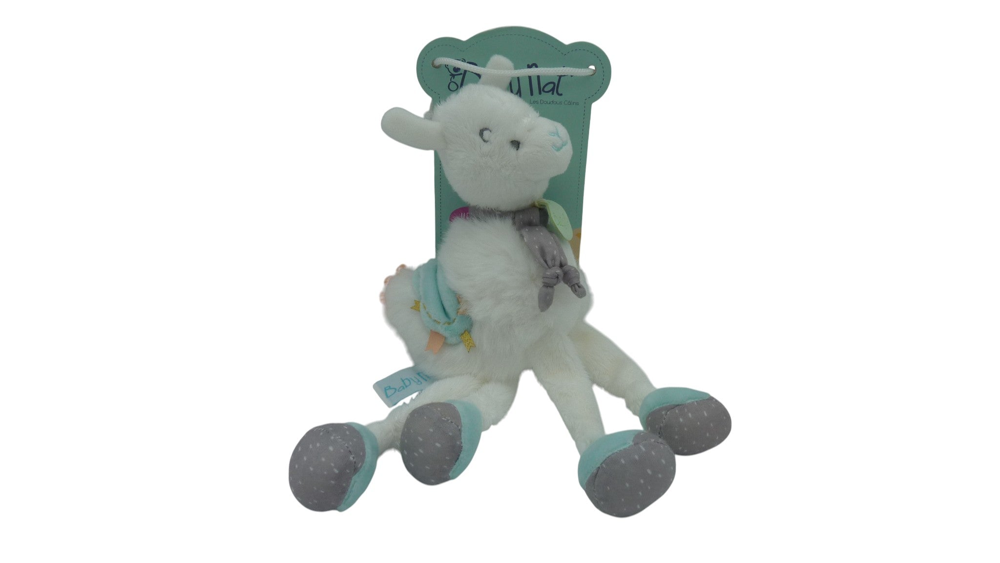 Peluche lama blanc - Les petits voyageurs - BN0428 Baby'Nat - 32 cm