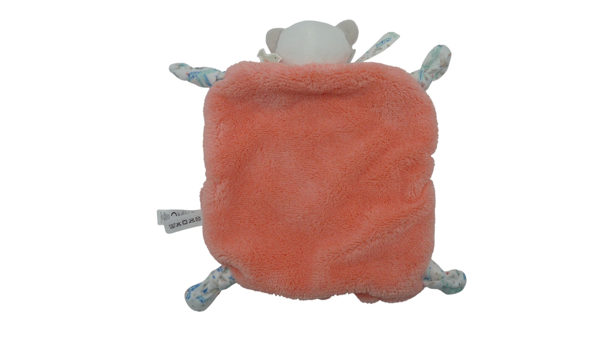 Doudou ours plat corail - Plume - Kaloo