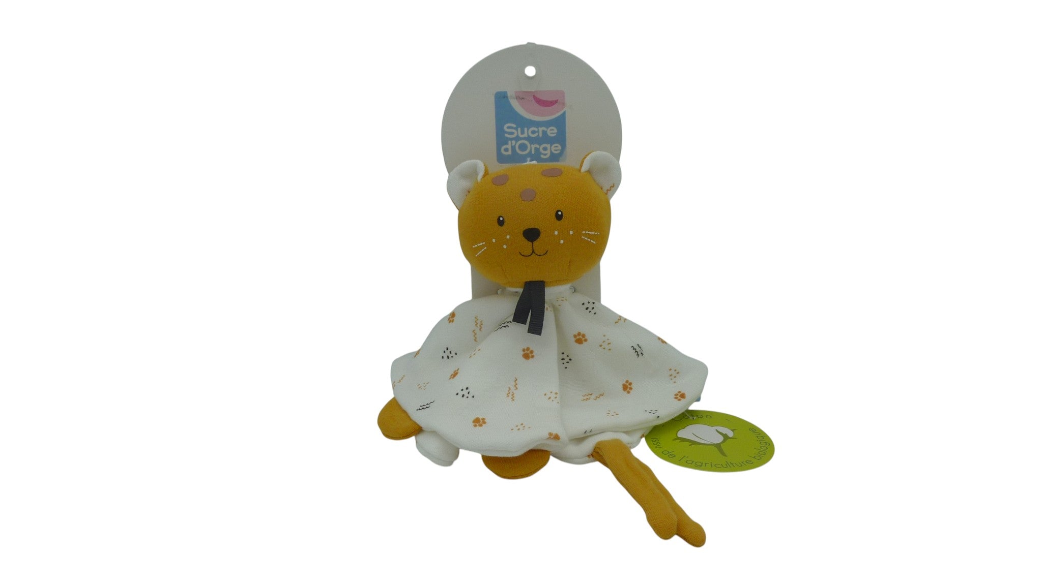 Doudou ours plat coton bio - Tetinou Doumou - Sucre d'Orge