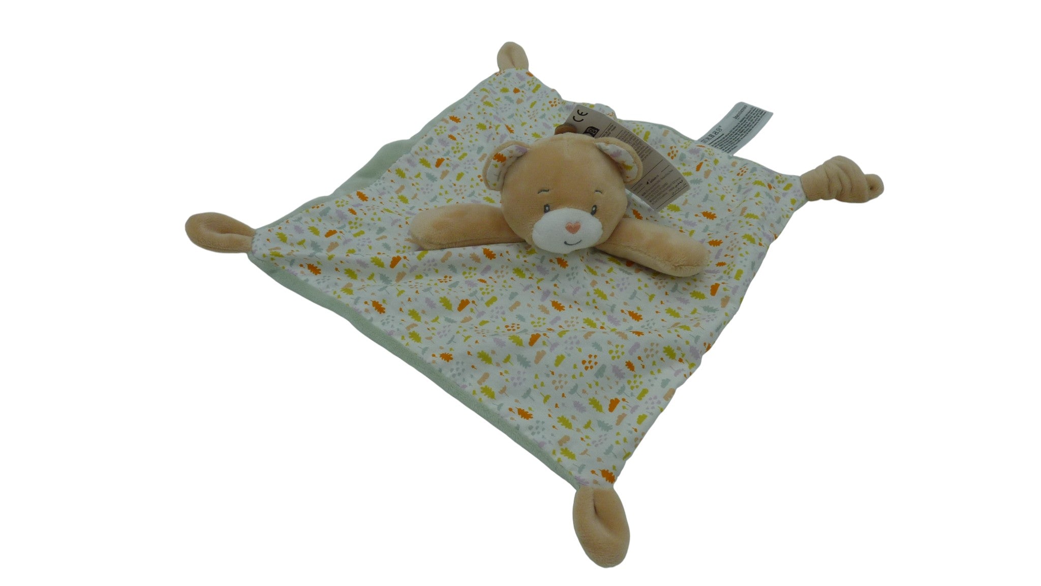 Doudou ours plat marron - Inextenso