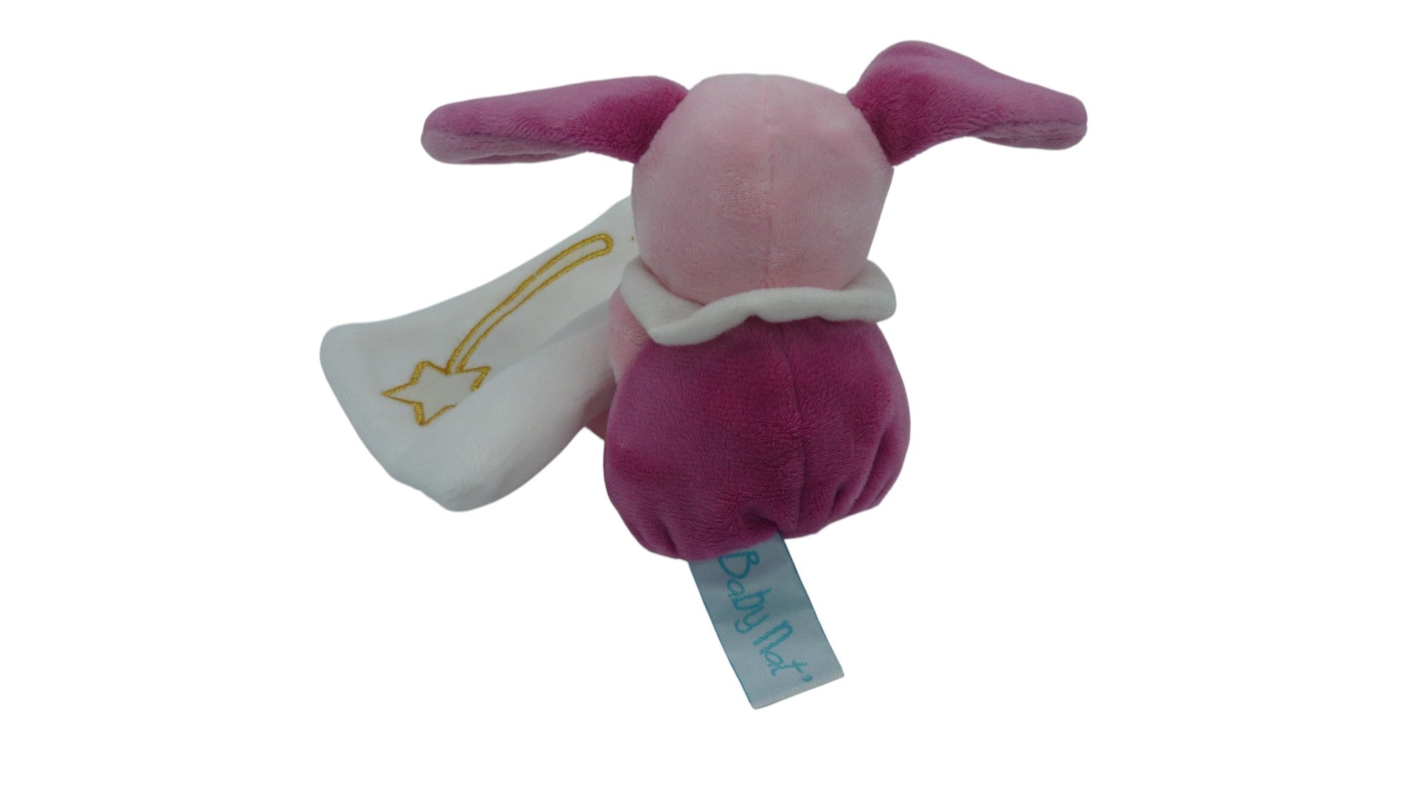 Peluche lapin rose mouchoir blanc - Les Comètes - BN0395 Baby'Nat
