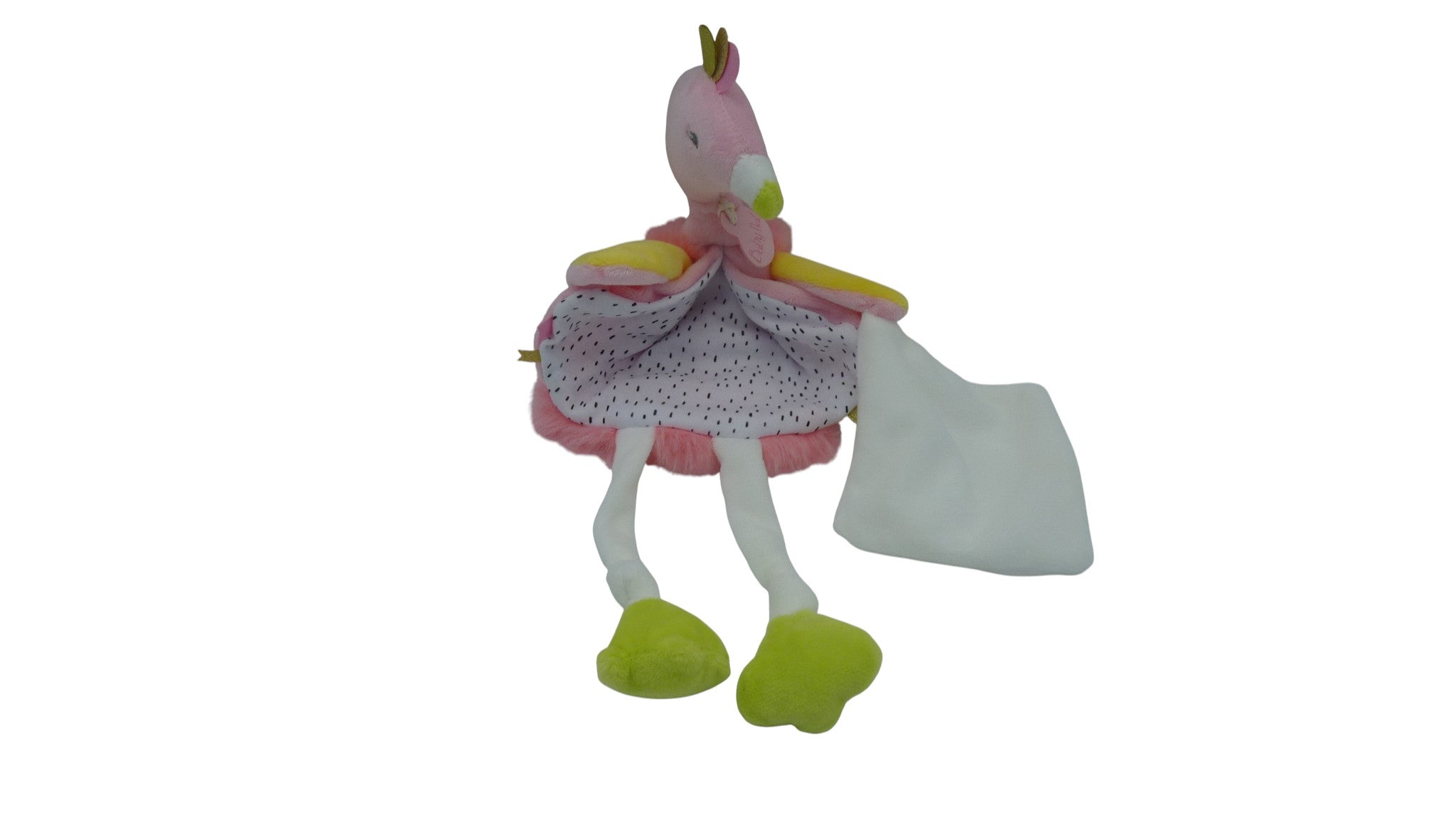 Peluche flamant rose avec mouchoir - BN0425 Baby'Nat