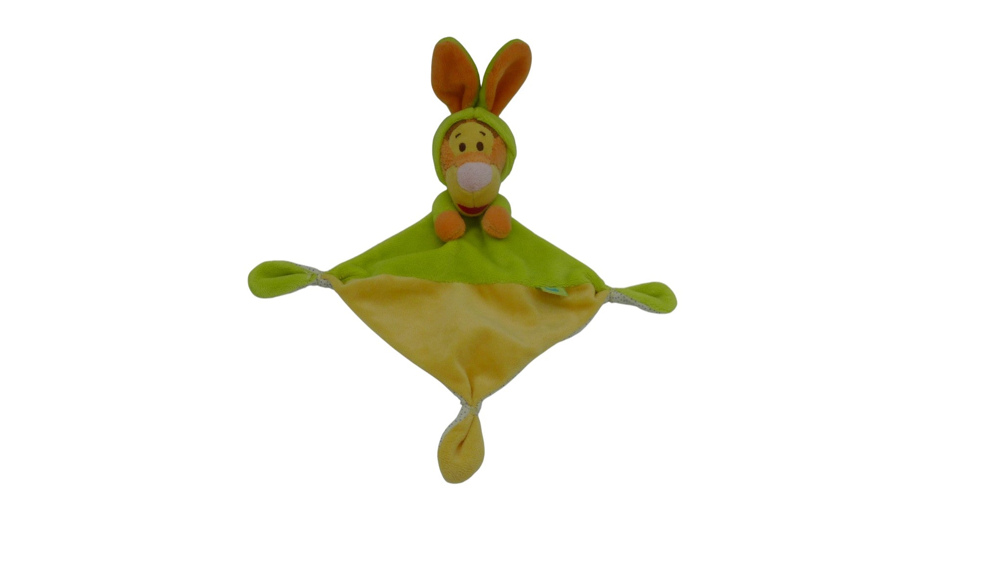 Doudou Tigrou plat déguisé en lapin vert - Disney