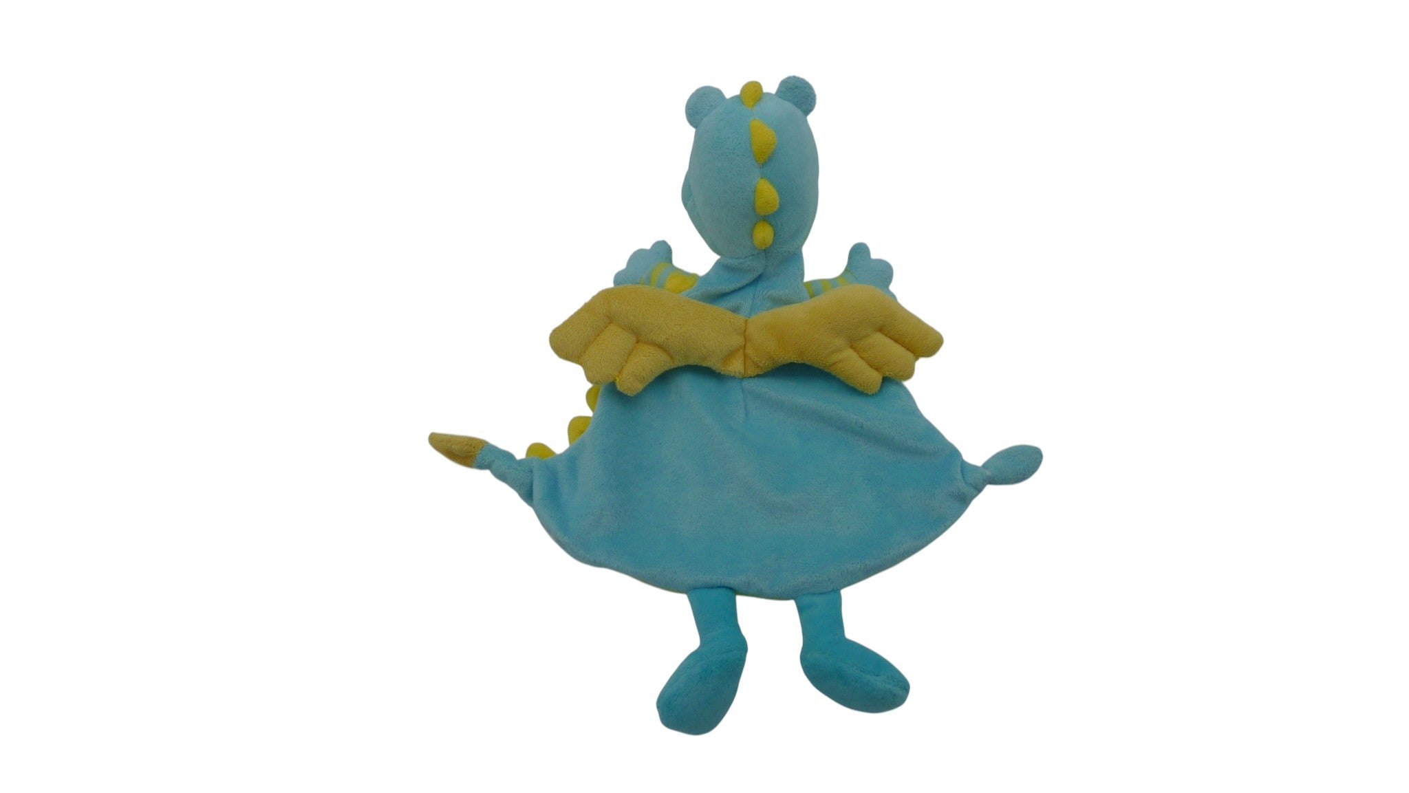 Doudou dragon plat turquoise vert - Pat et Ripaton