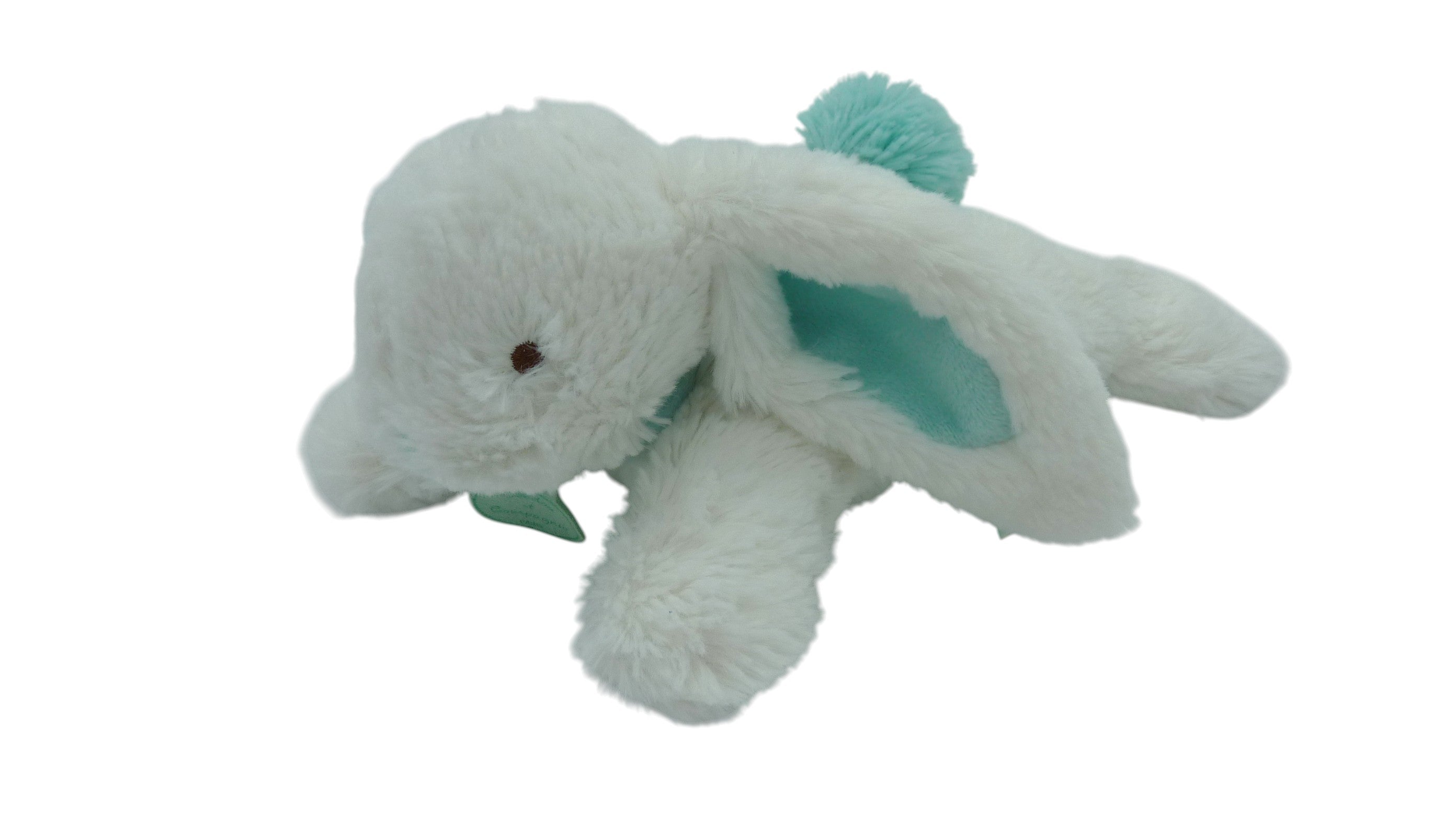 Peluche lapin blanc bleu - Pompon - DC2683 Doudou et Compagnie - 25 cm