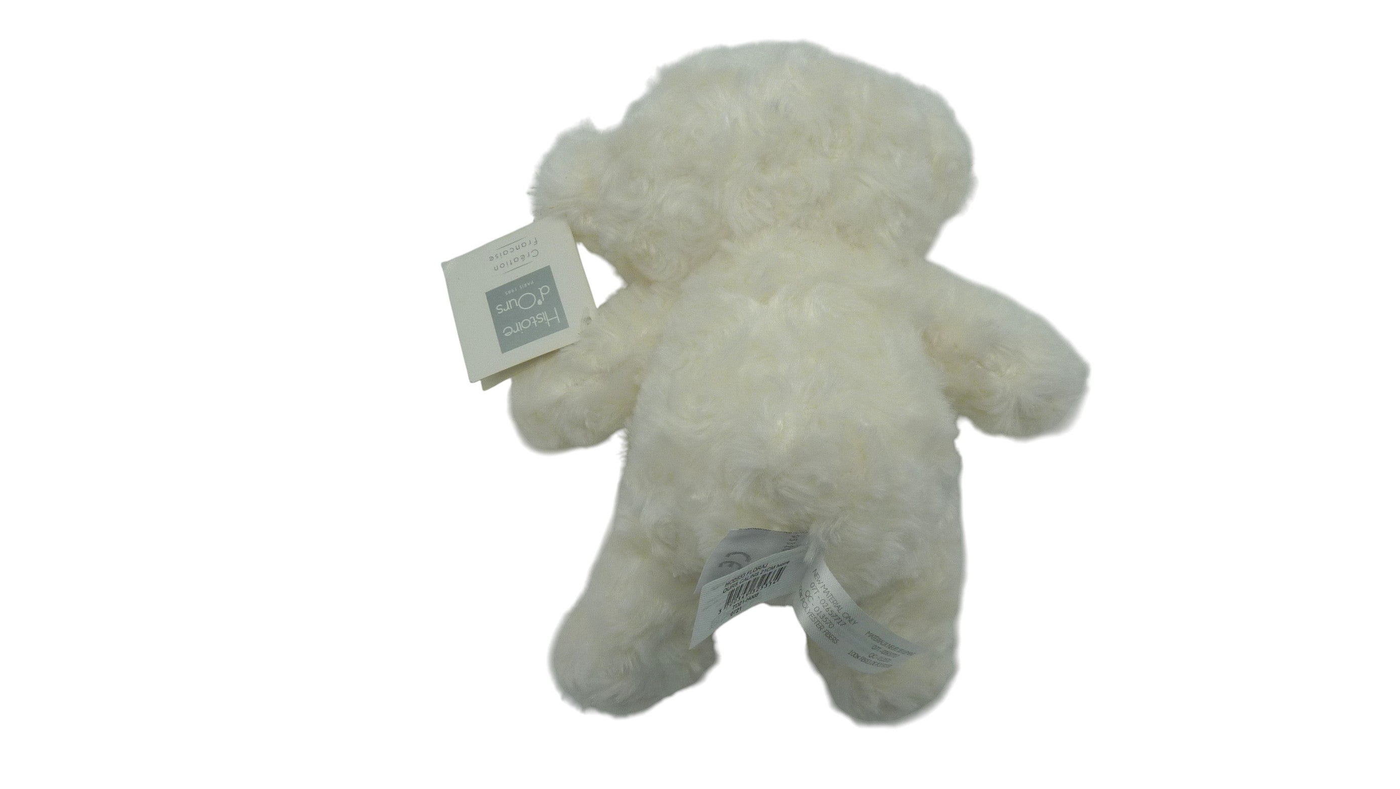 Peluche ours blanc- Ours Câlins - HO2533 Histoire d'Ours - 21 cm