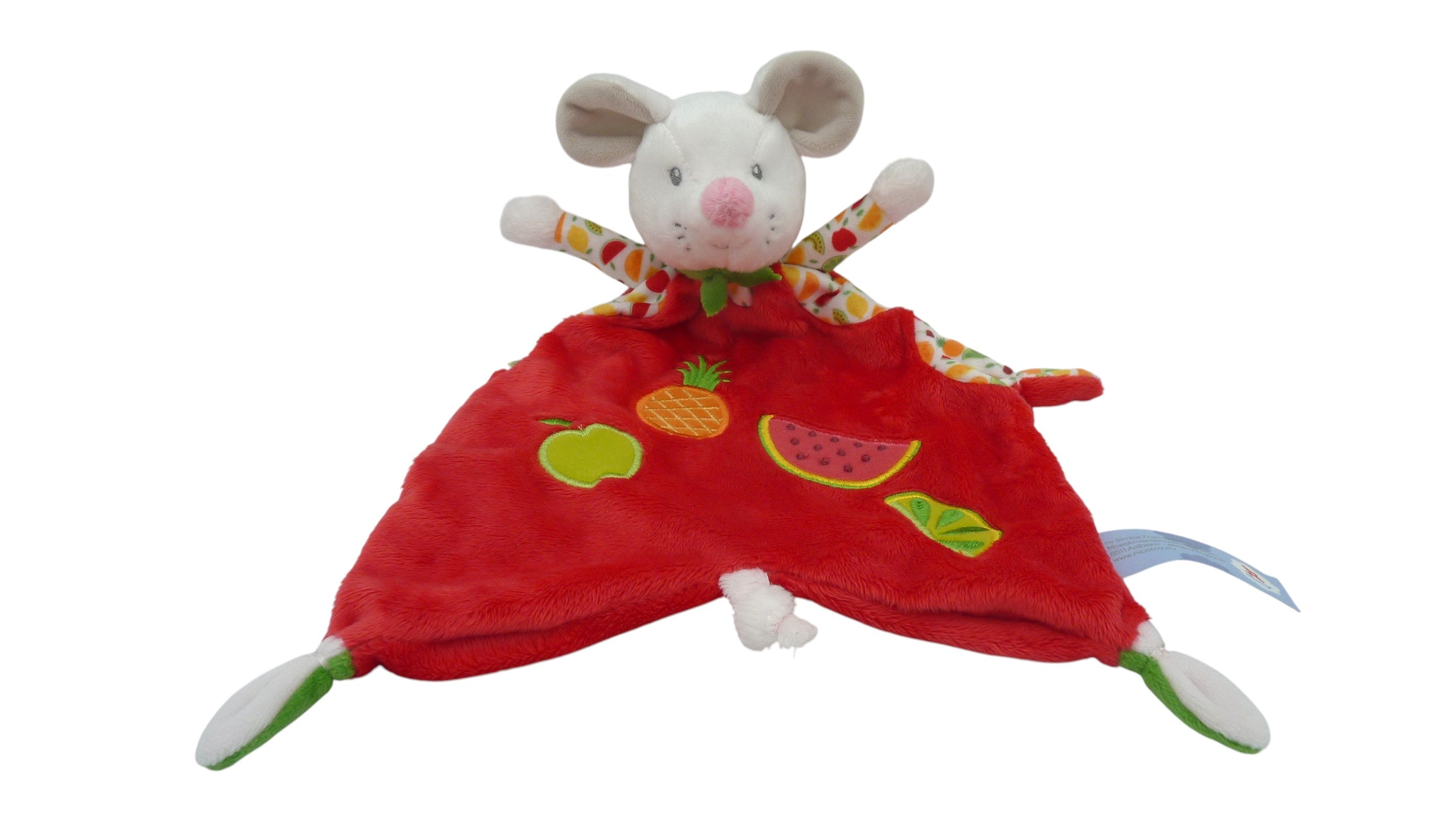 Doudou souris plat rouge - Nicotoy Simba toys