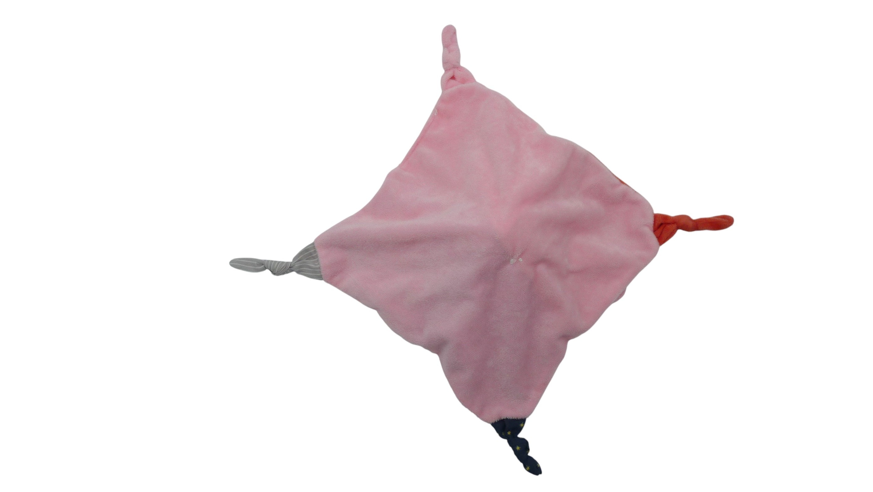 Doudou lapin plat multicolore - Consys
