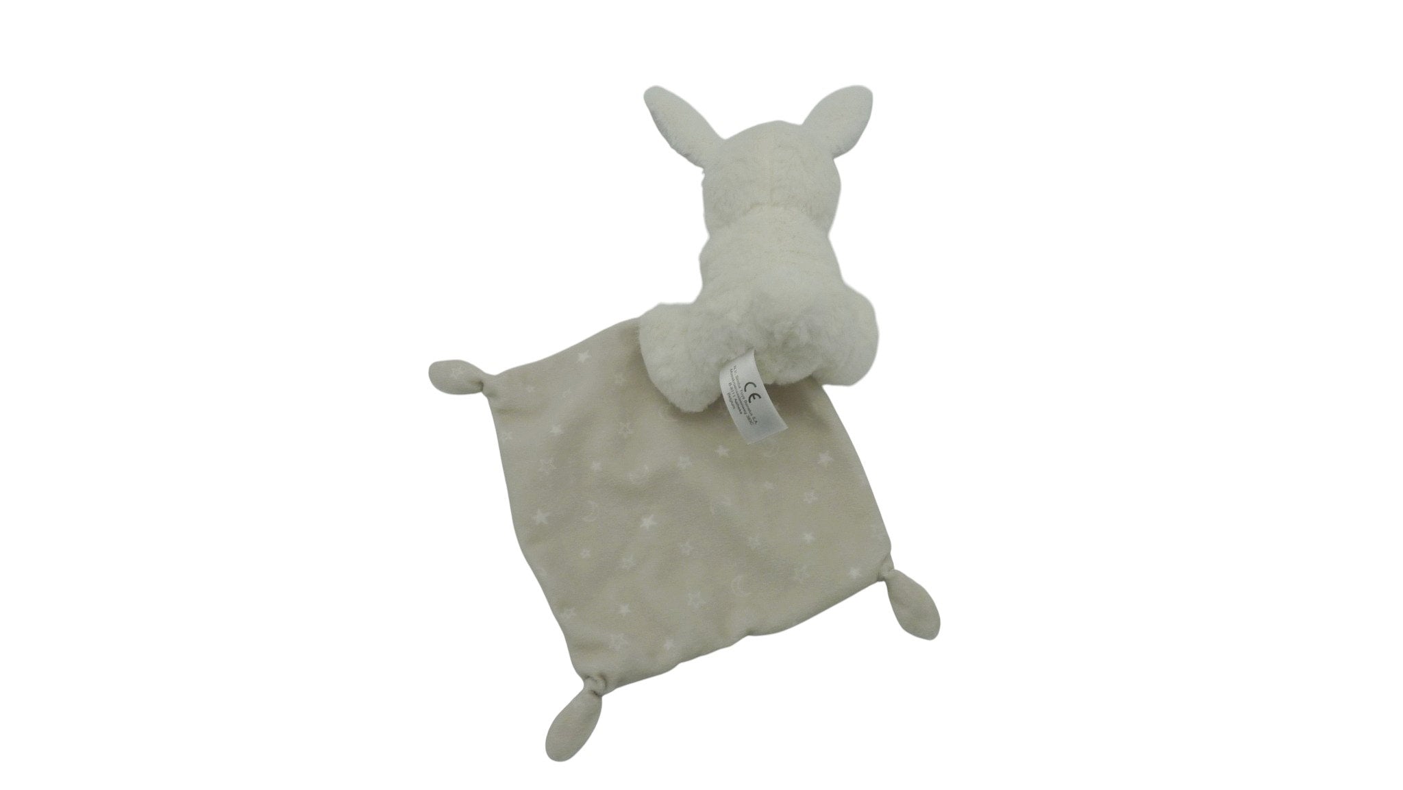 Doudou mouchoir lapin gris blanc - Nicotoy