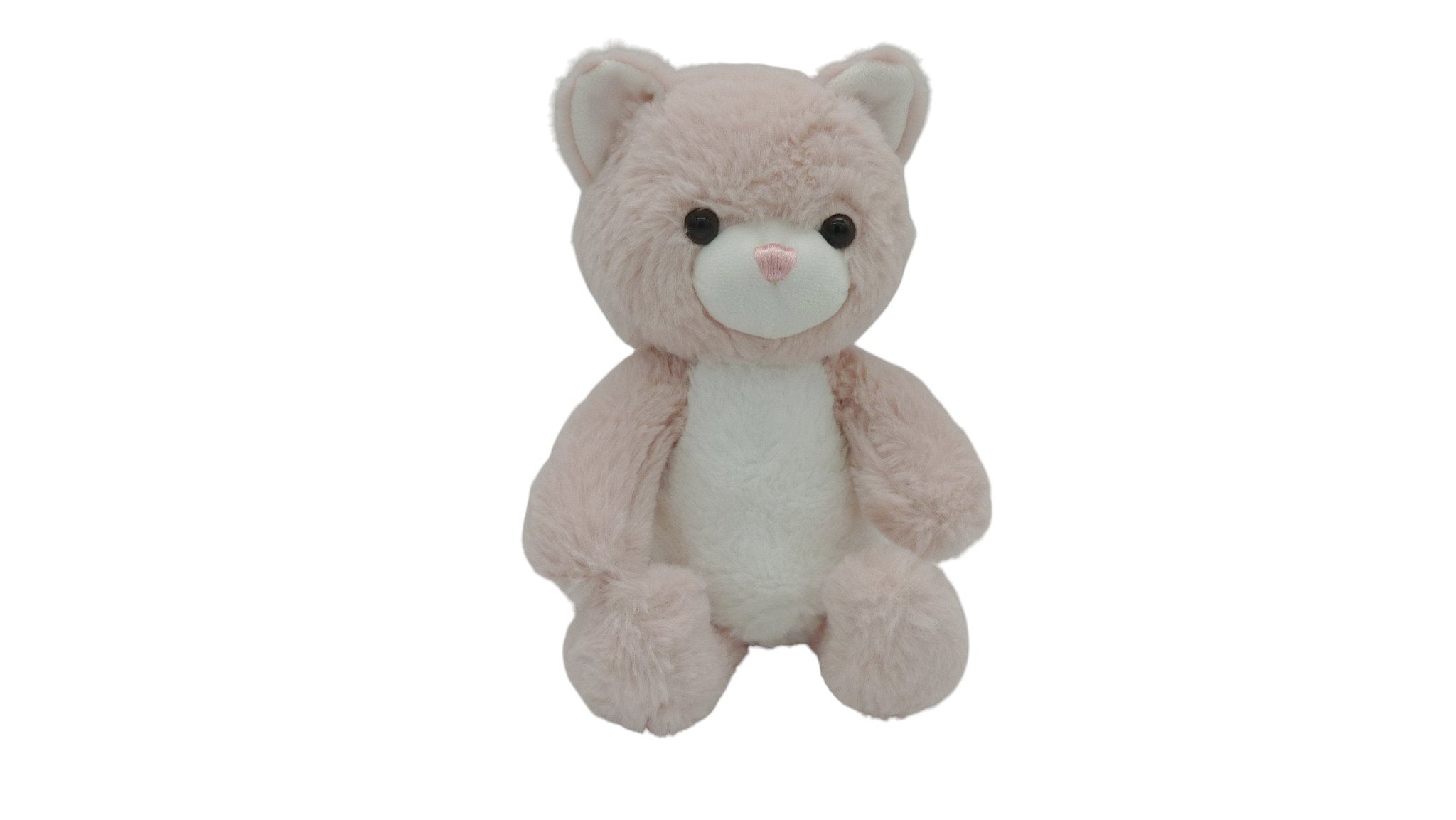 Peluche chat rose blanc Atmosphera - 32 cm
