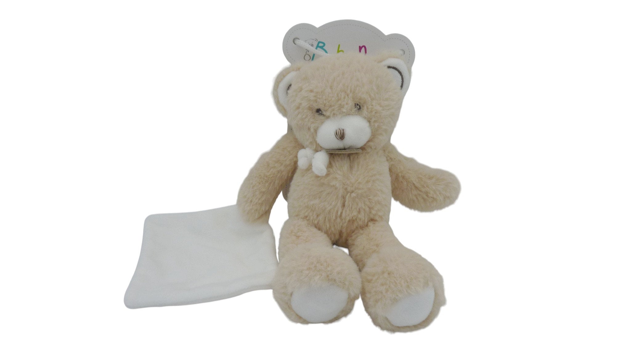 Peluche mouchoir ours miel blanc- Pap'ours - BN0486 Baby'Nat