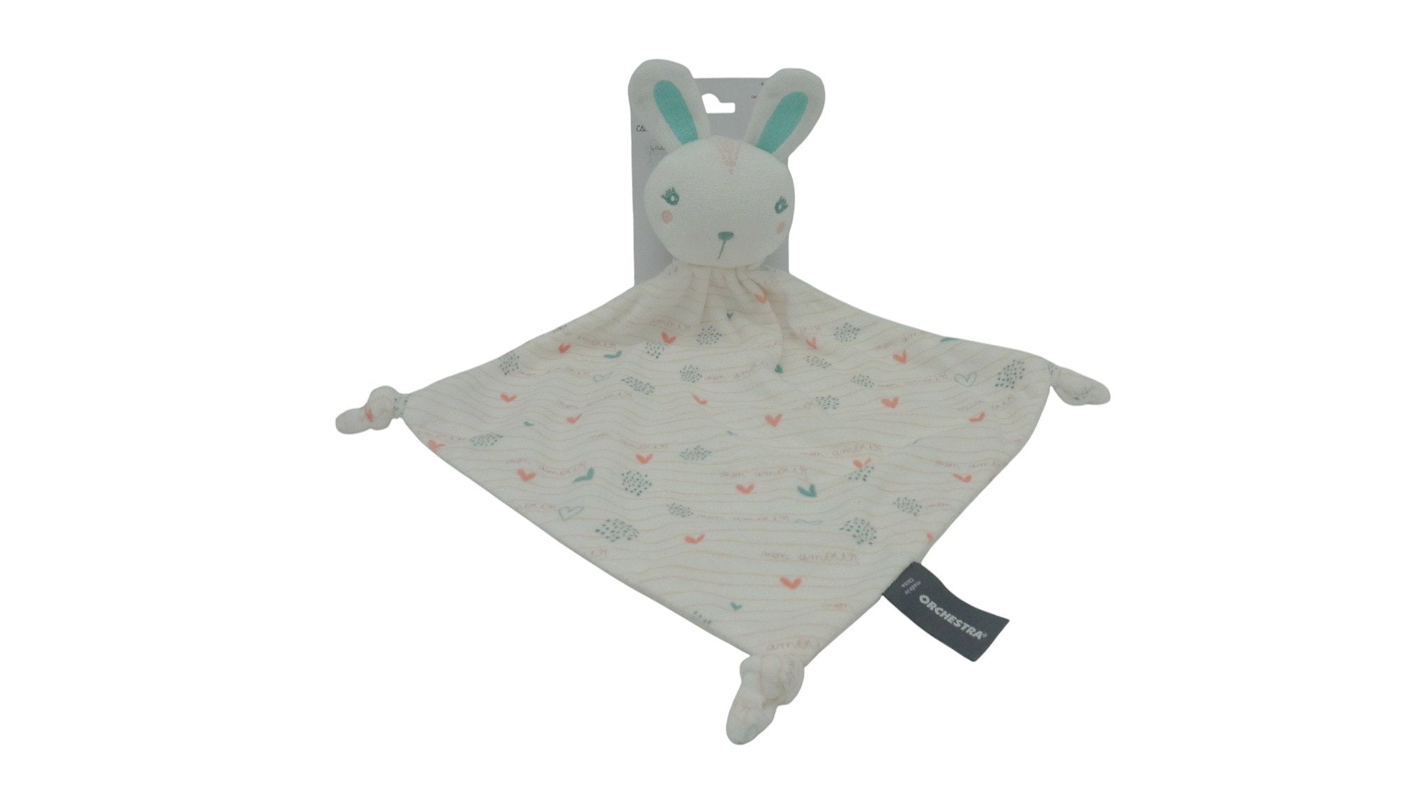 Doudou lapin plat blanc - My First Collection - Orchestra