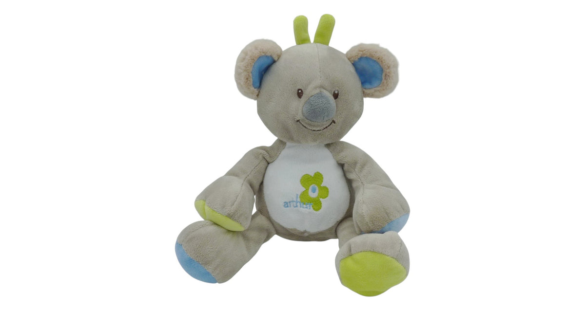 Peluche koala Arthur et Lola 25 cm – Bleu Arthur ou Rose Lola