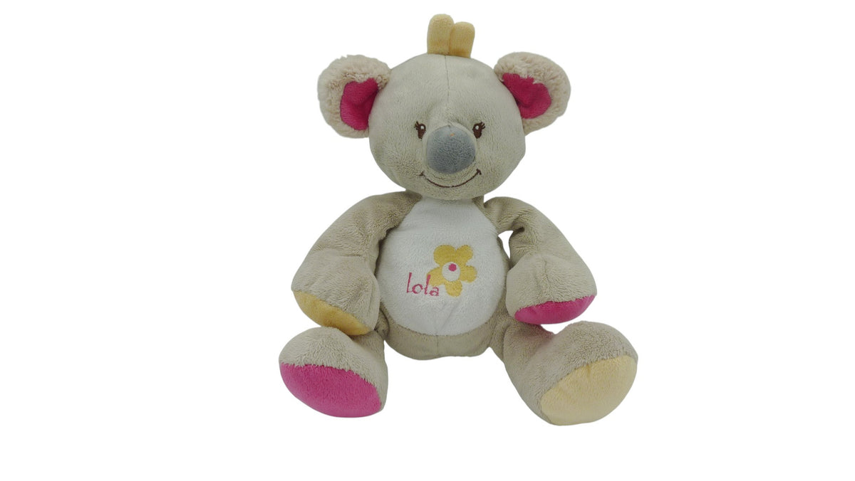 Peluche koala Arthur et Lola 25 cm – Bleu Arthur ou Rose Lola