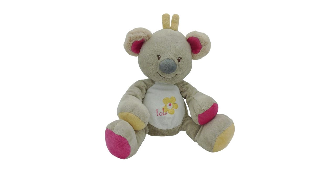 Peluche koala Arthur et Lola 25 cm – Bleu Arthur ou Rose Lola
