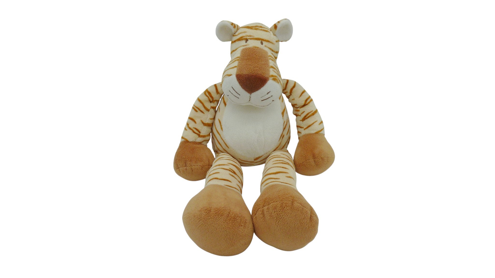 Peluche tigre marron blanc - Nicotoy - 42 cm