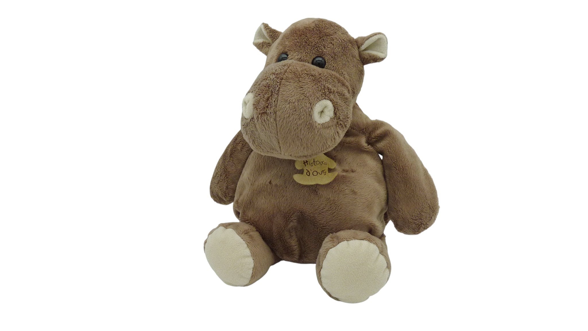 Peluche hippopotame marron - Histoire d'Ours - 41 cm