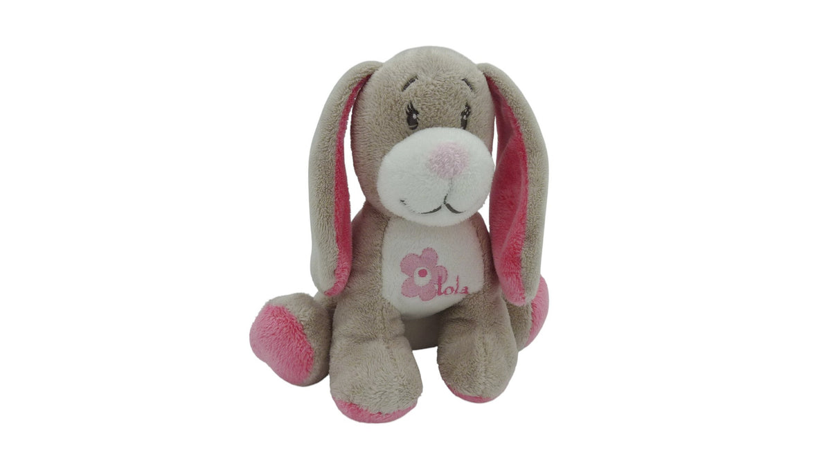 Peluche chien Arthur et Lola 17 cm – Rose Lola ou Bleu Arthur