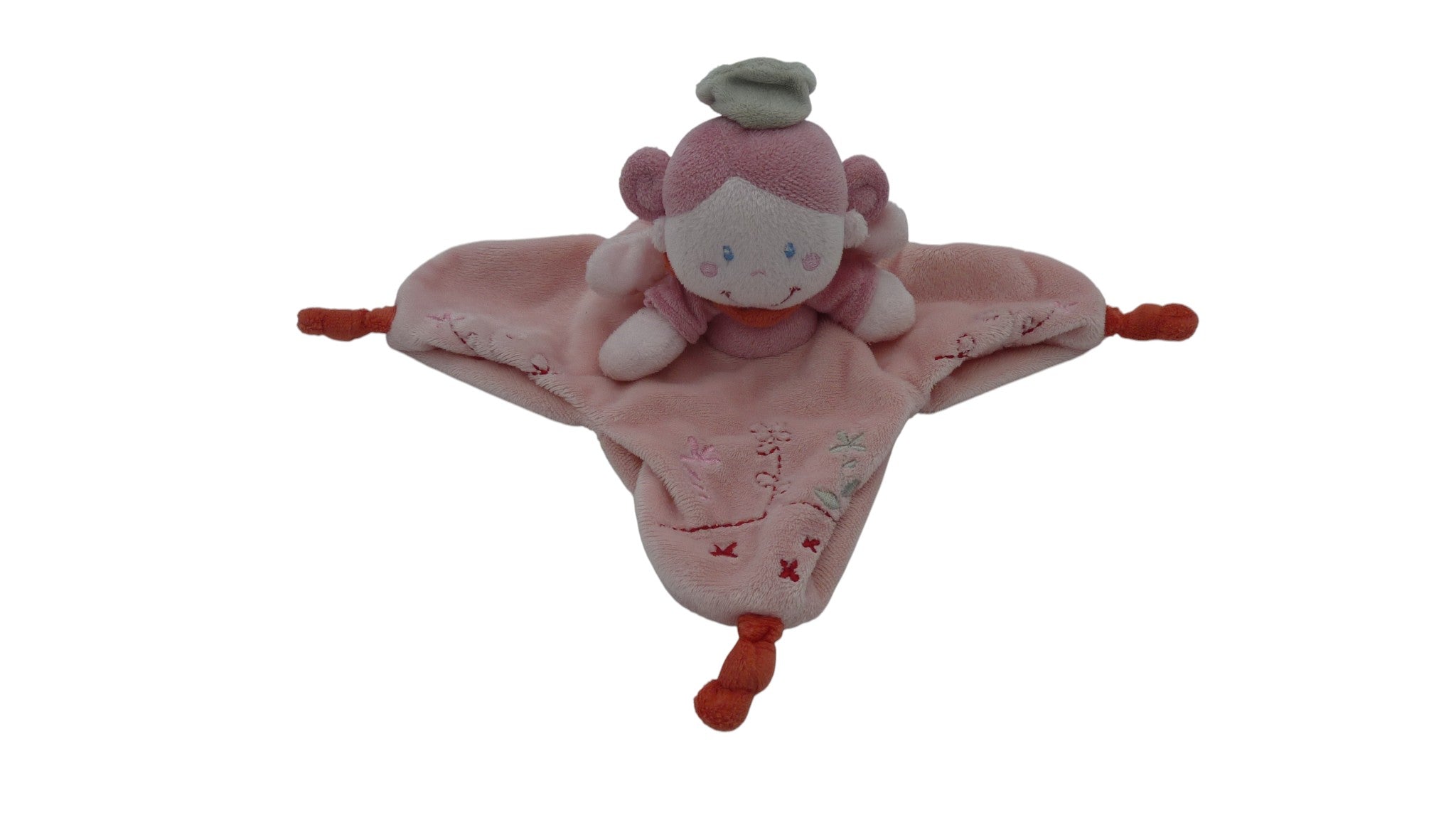 Doudou poupée fille plat rose - Nicotoy