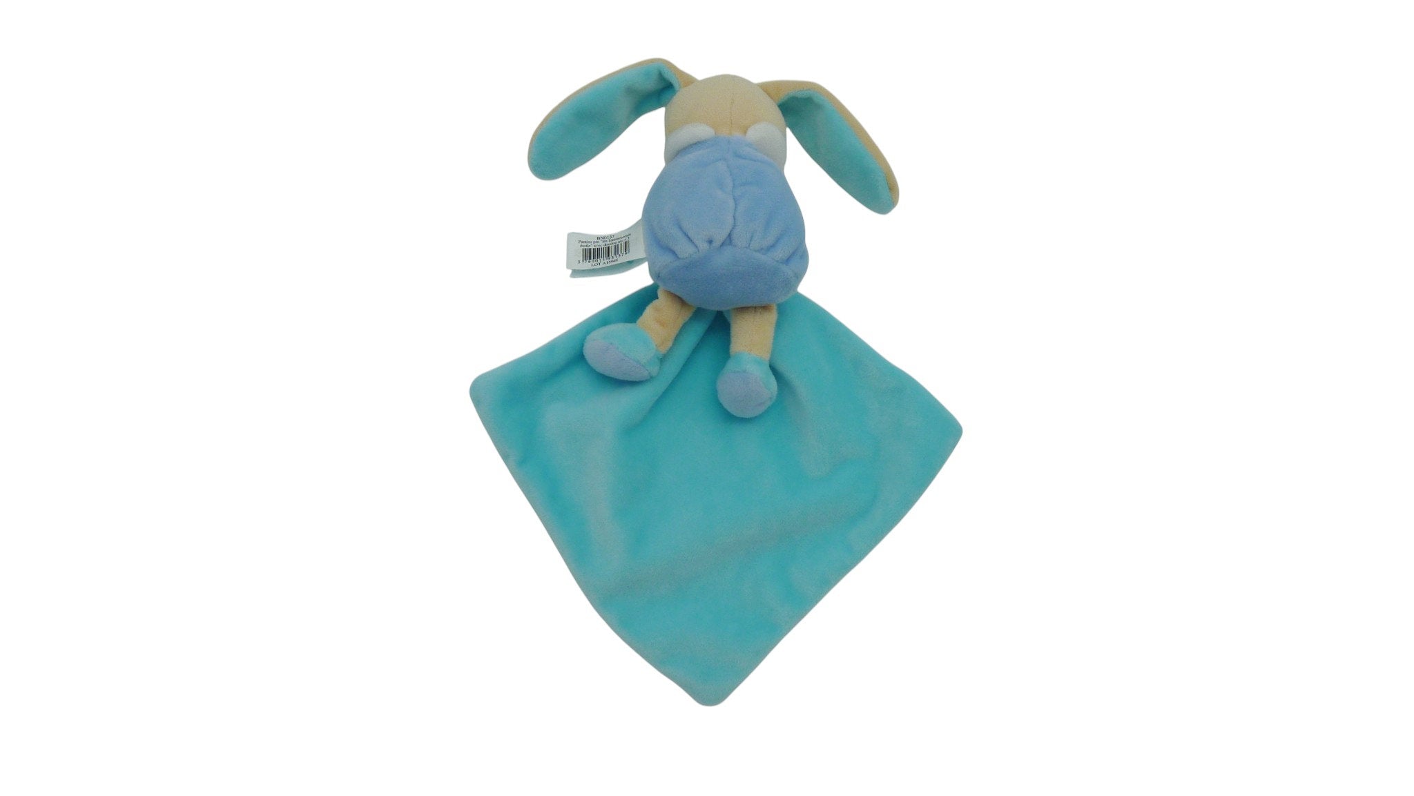 Peluche mouchoir lapin turquoise - Collection Les Luminescents - BN0137 Baby'Nat