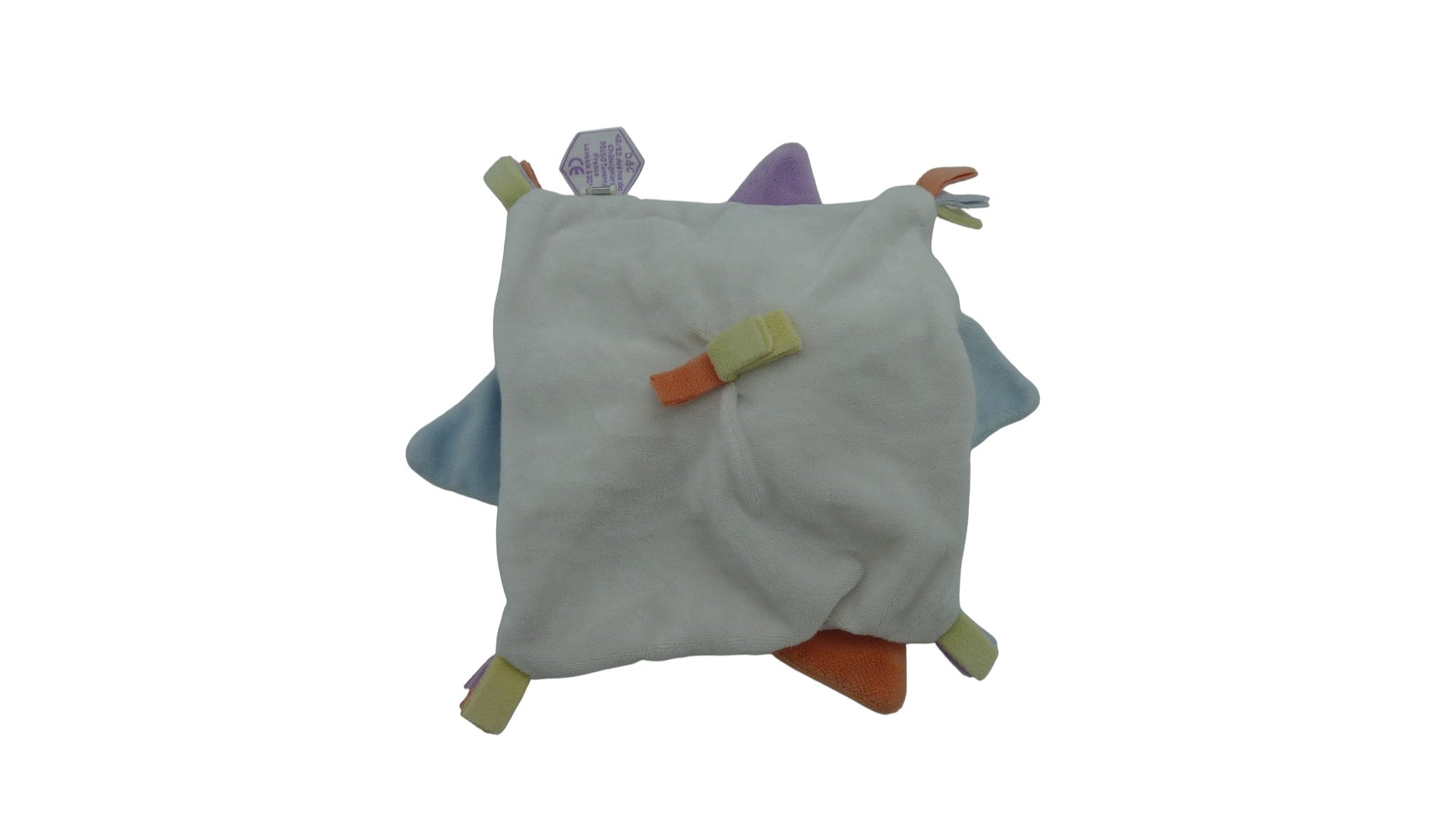 Doudou ours plat multicolore - Nuage de Couleurs - DC1031 Doudou et Compagnie
