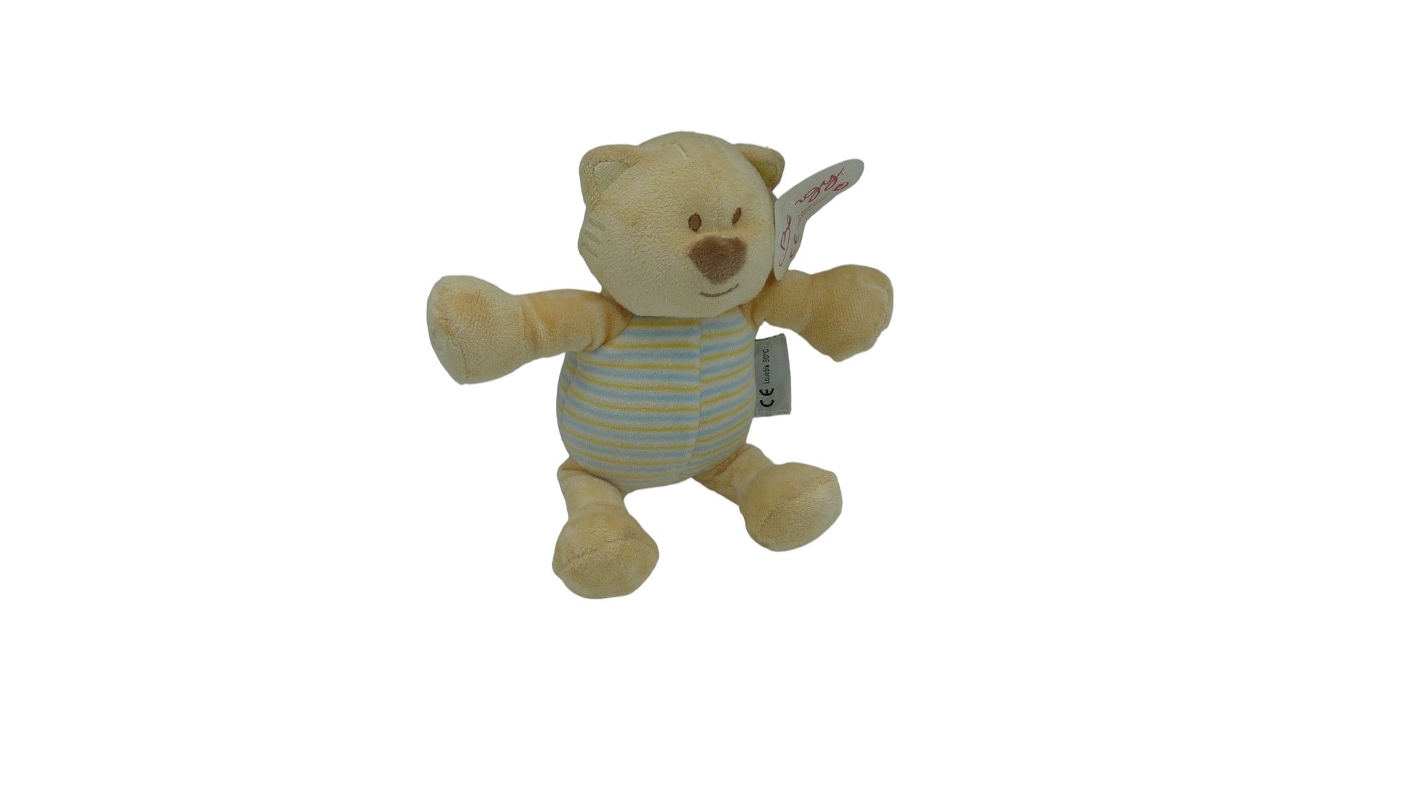 Peluche chat marron rayures- Bengy - 21 cm