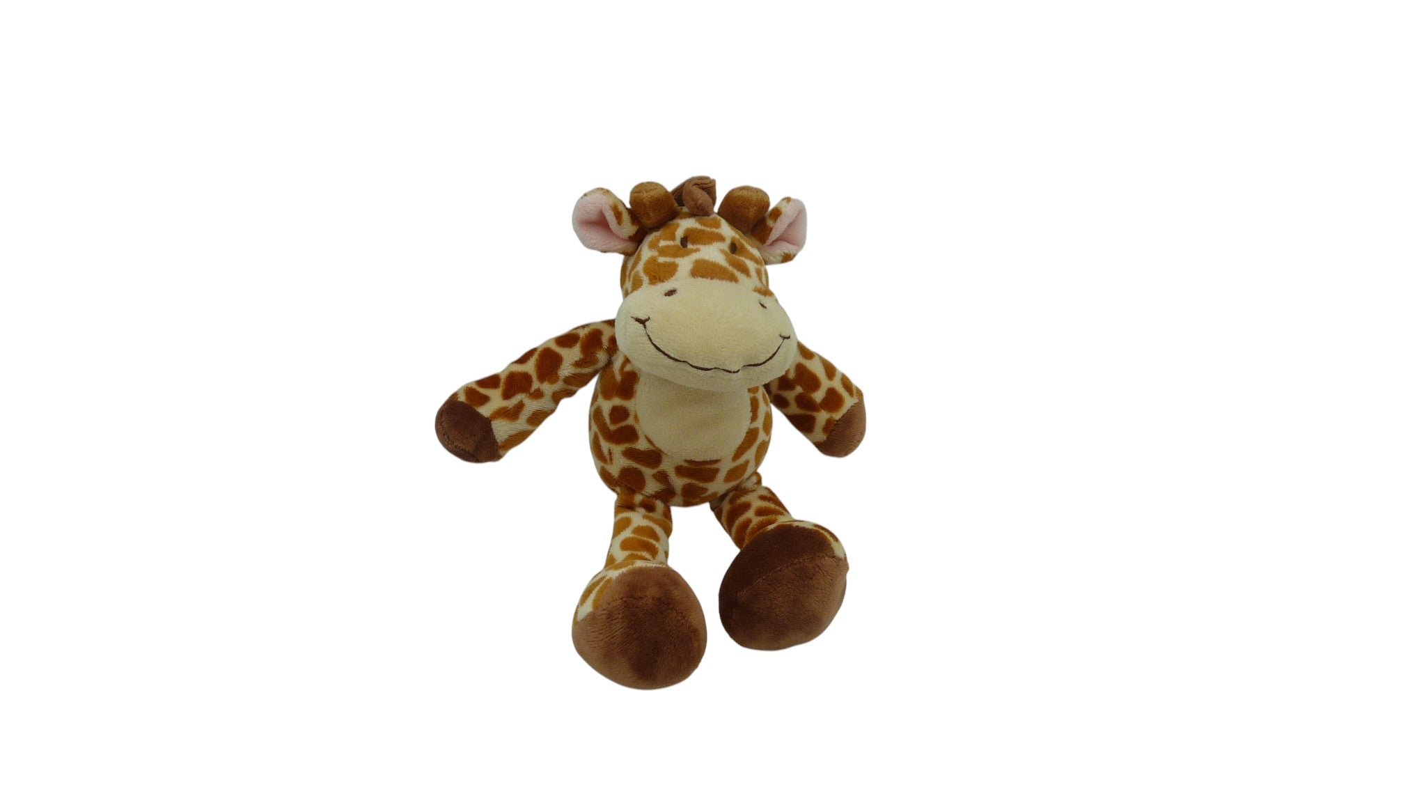 Peluche girafe marron crème - Nicotoy - 24 cm