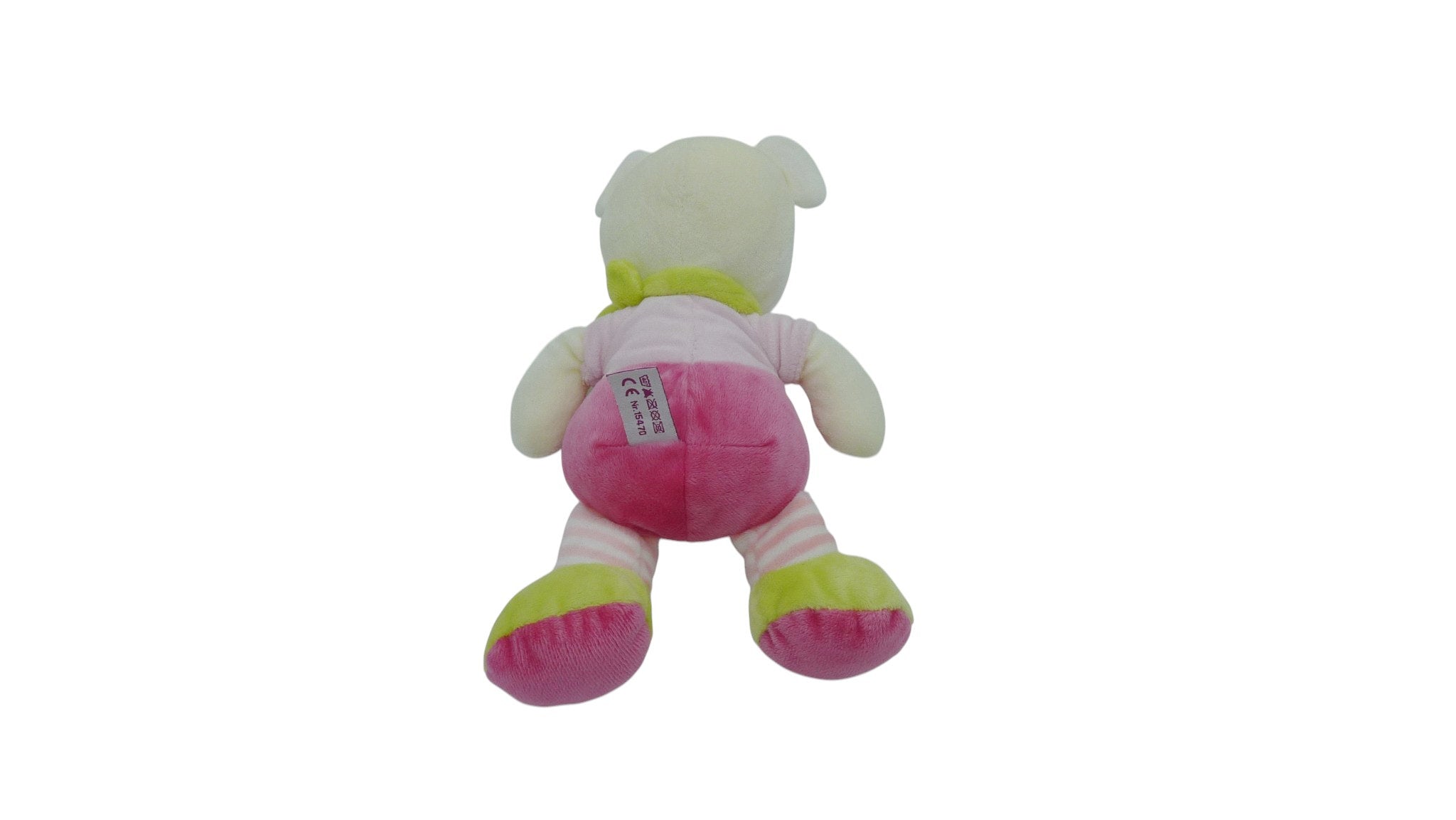 Peluche ours multicolore - Pommette - 27 cm