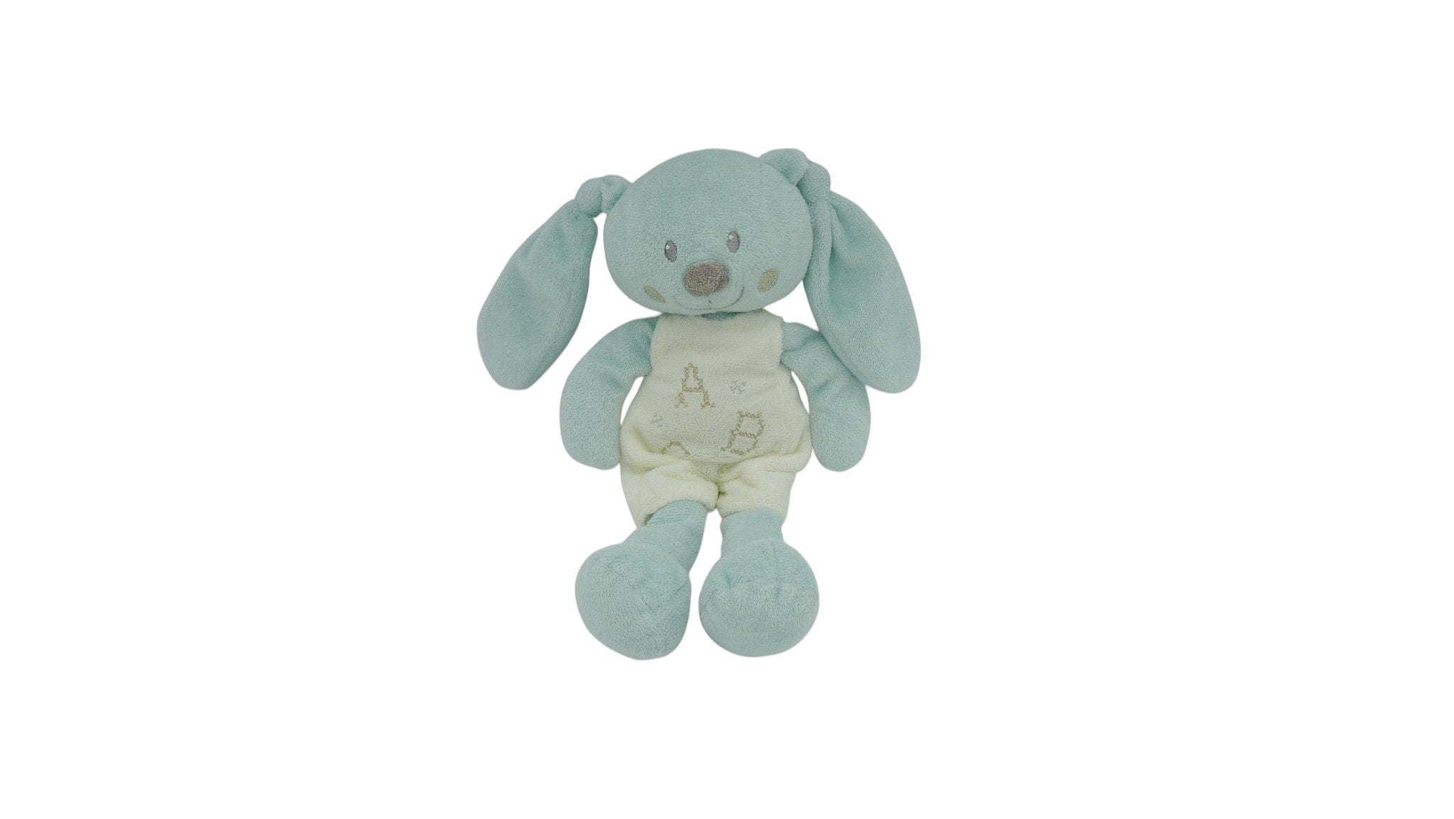 Peluche lapin bleu crème - Pommette - 27 cm