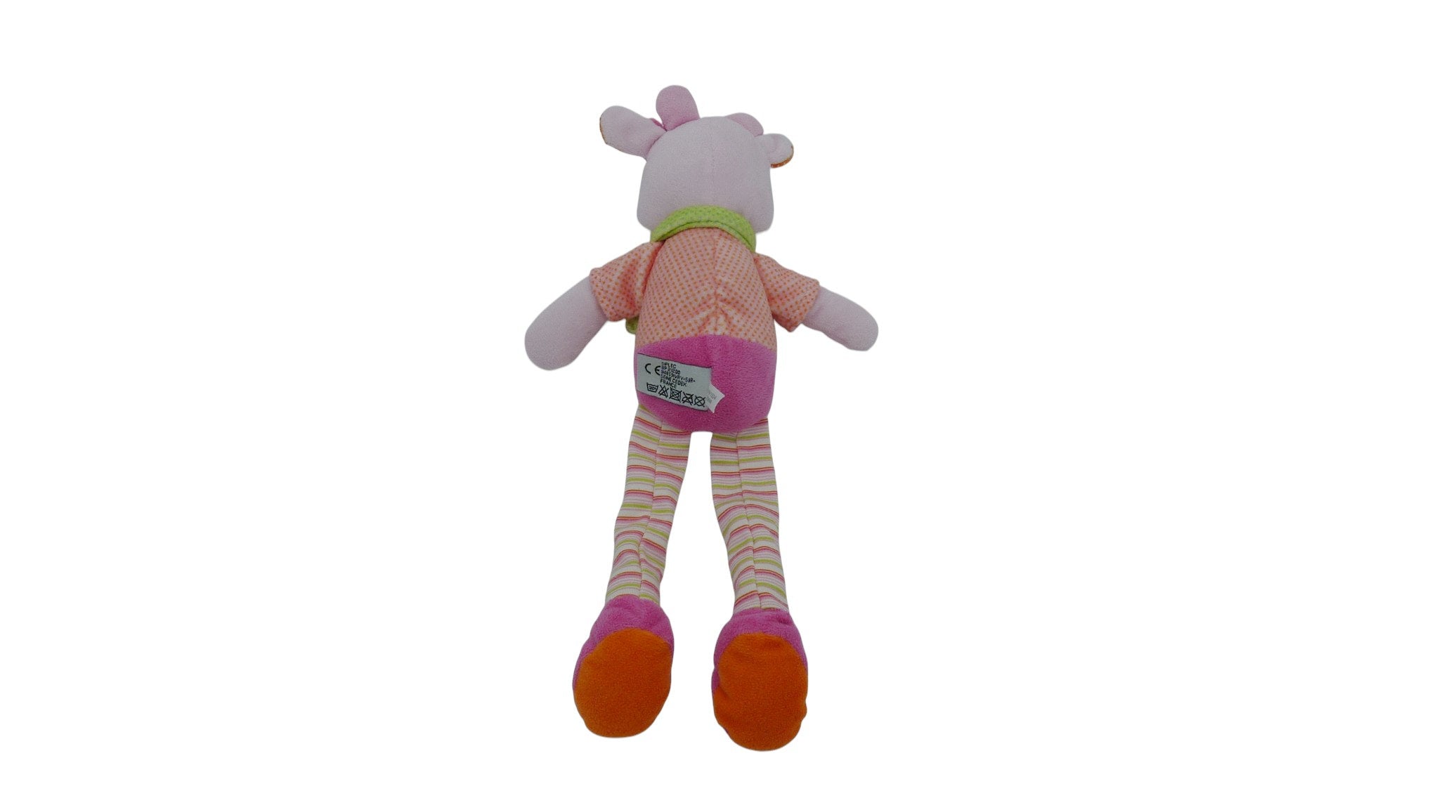 Peluche vache multicolore - Mots d'Enfants - 36 cm