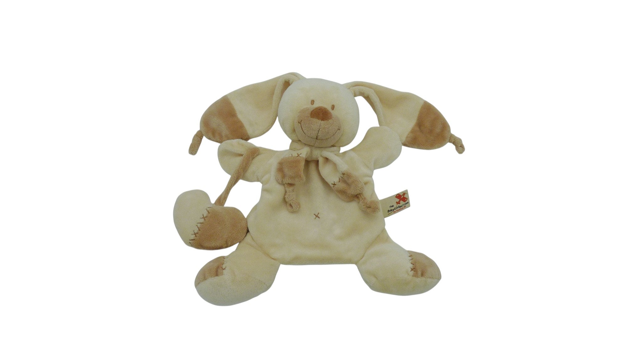 Doudou lapin Bastien marionnette marron - Nicotoy