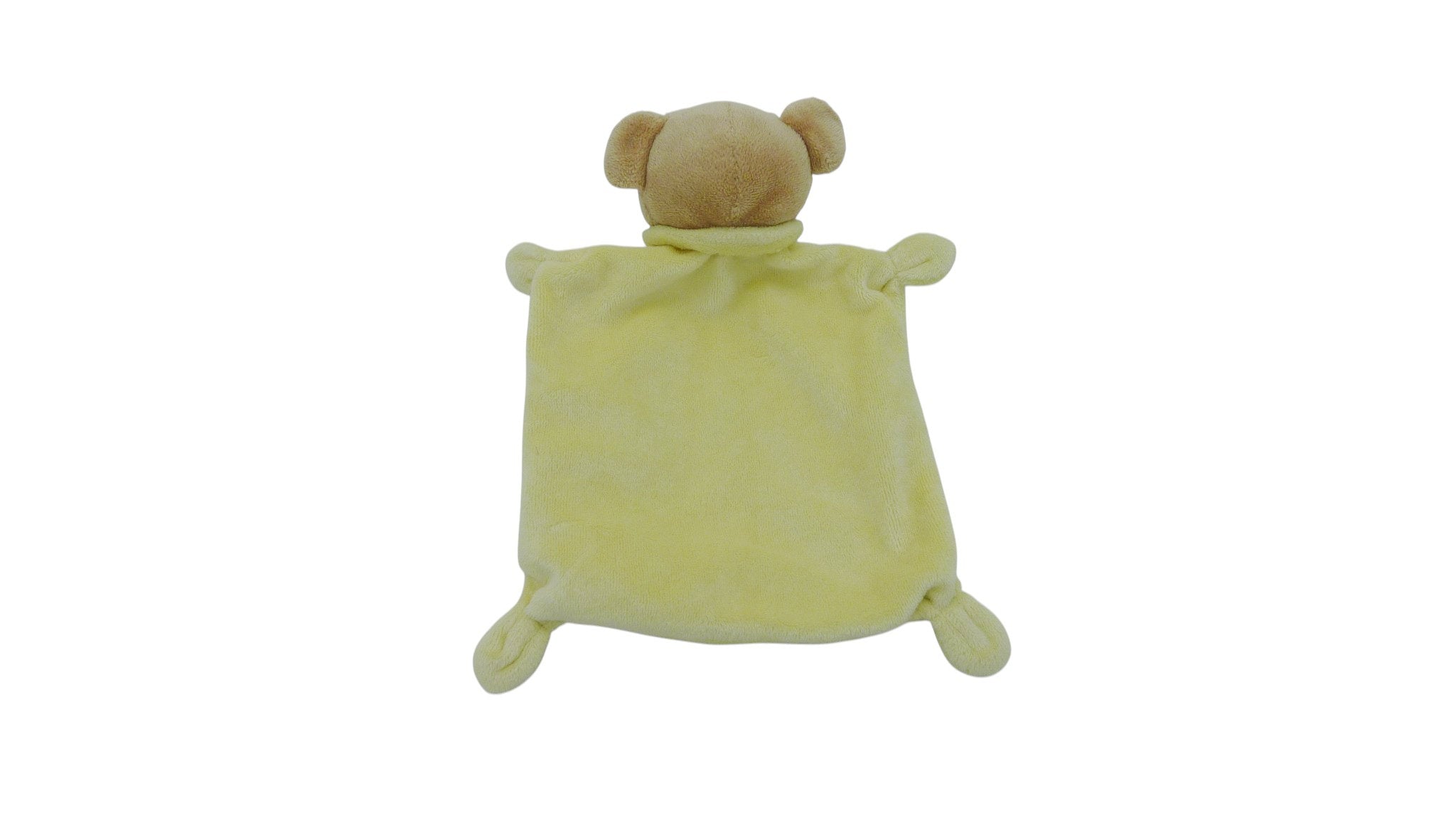 Doudou ours plat jaune - Pommette