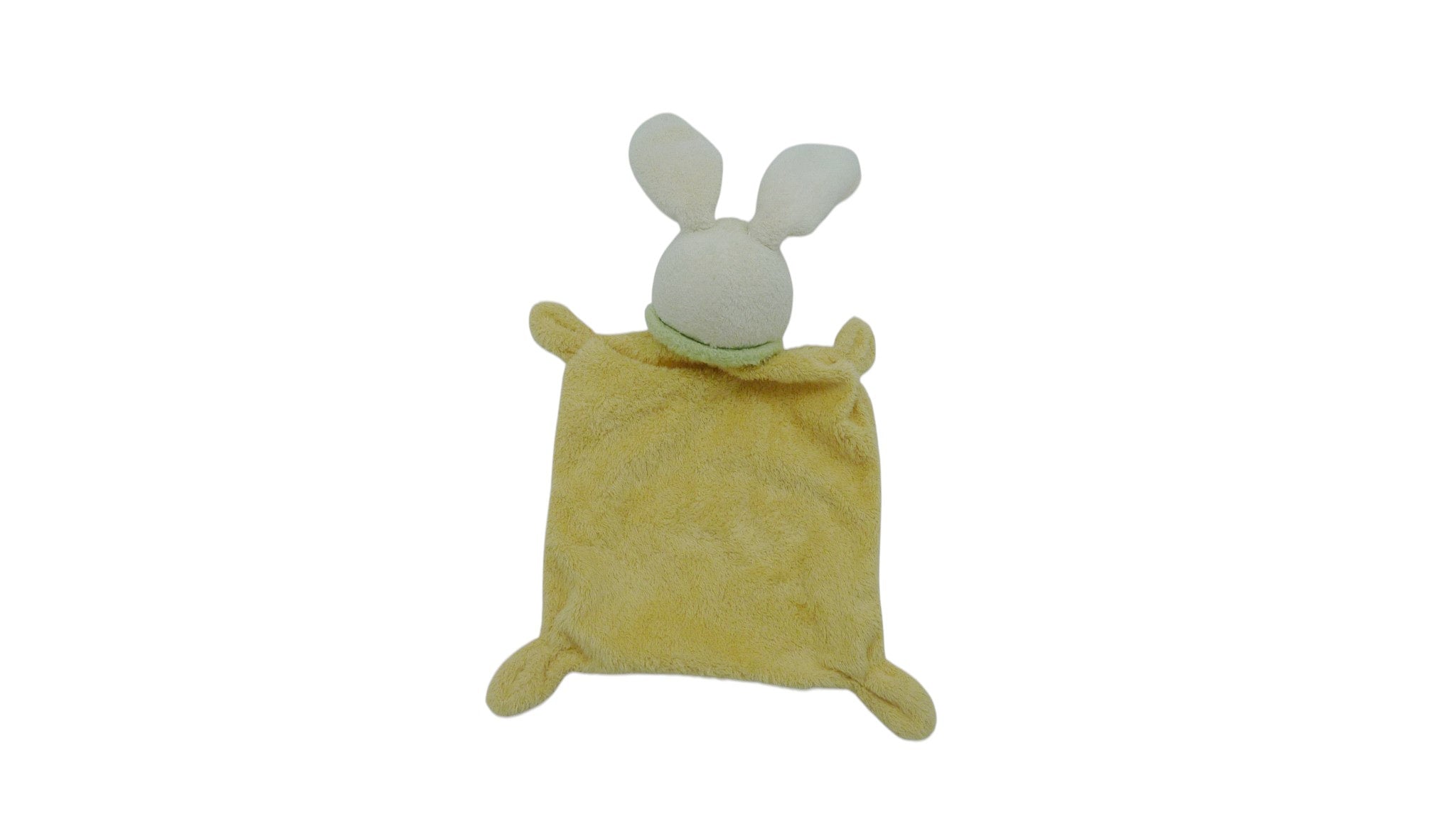 Doudou lapin plat jaune - Pommette
