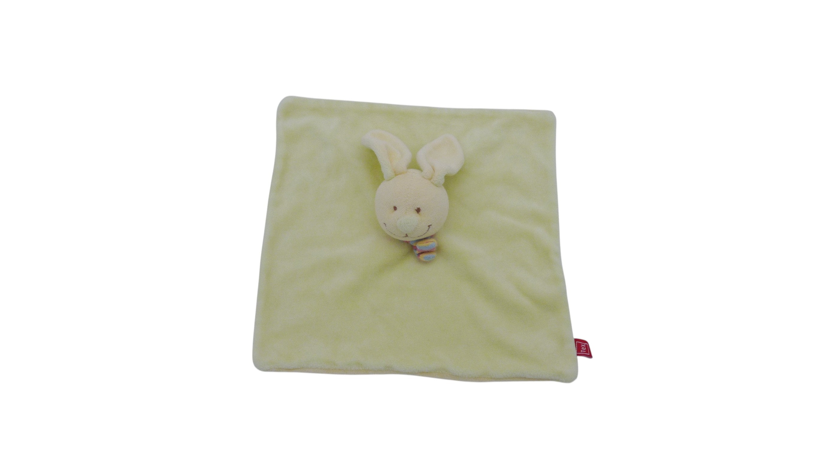 Doudou lapin plat vert - Tex Baby