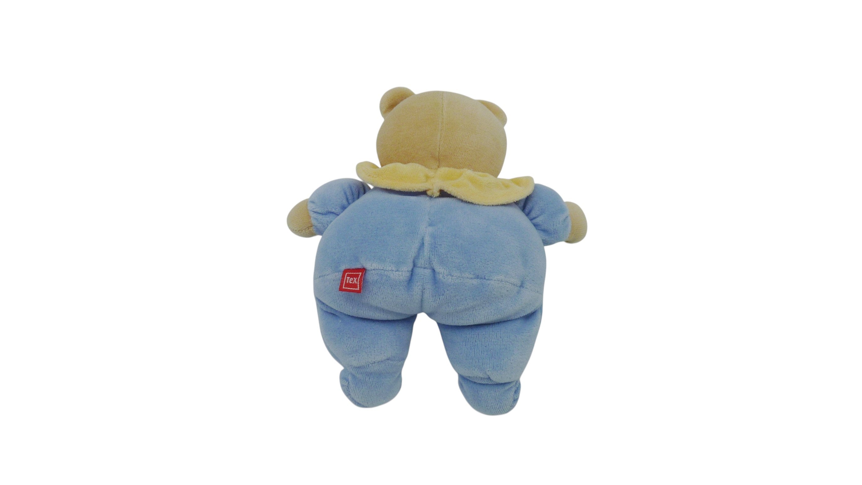 Peluche ours bleu - Tex Baby - 21 cm