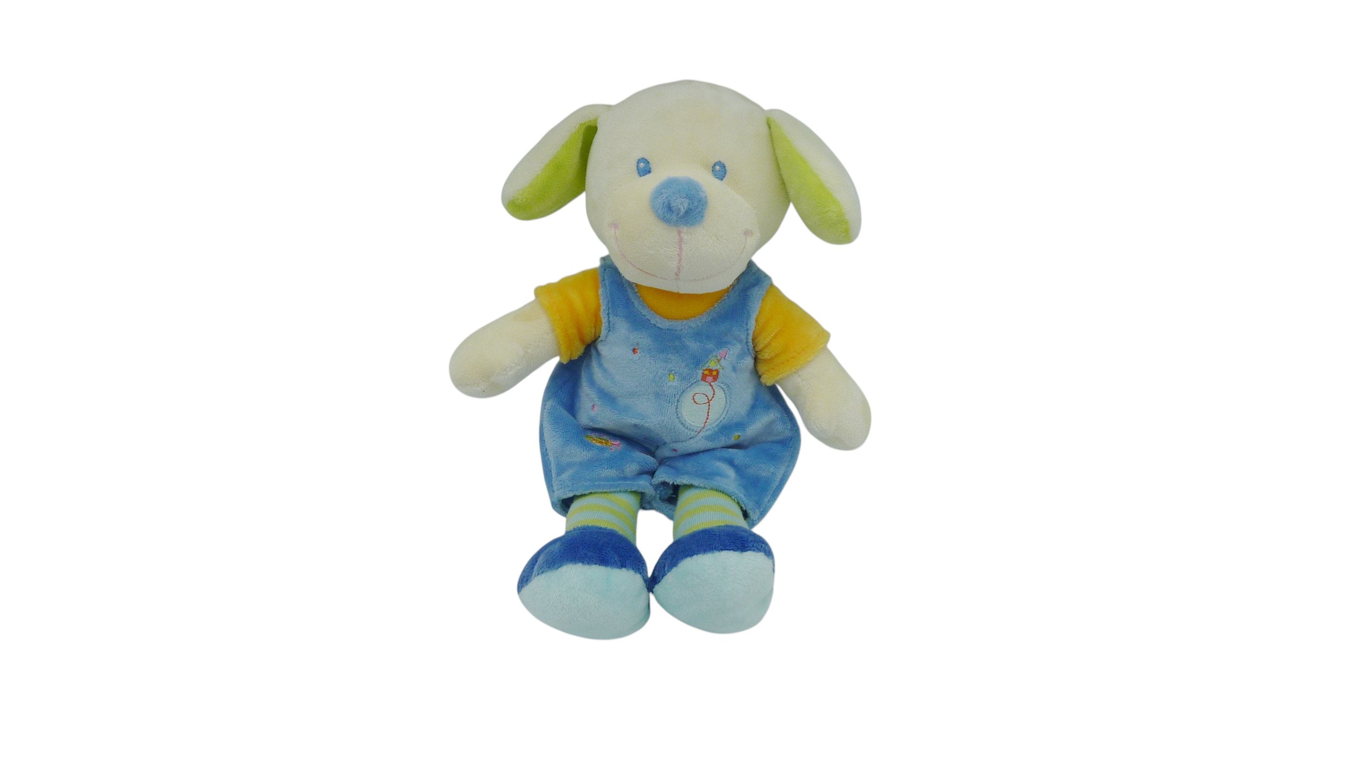 Peluche chien multicolore - Mots d'Enfants - 26 cm