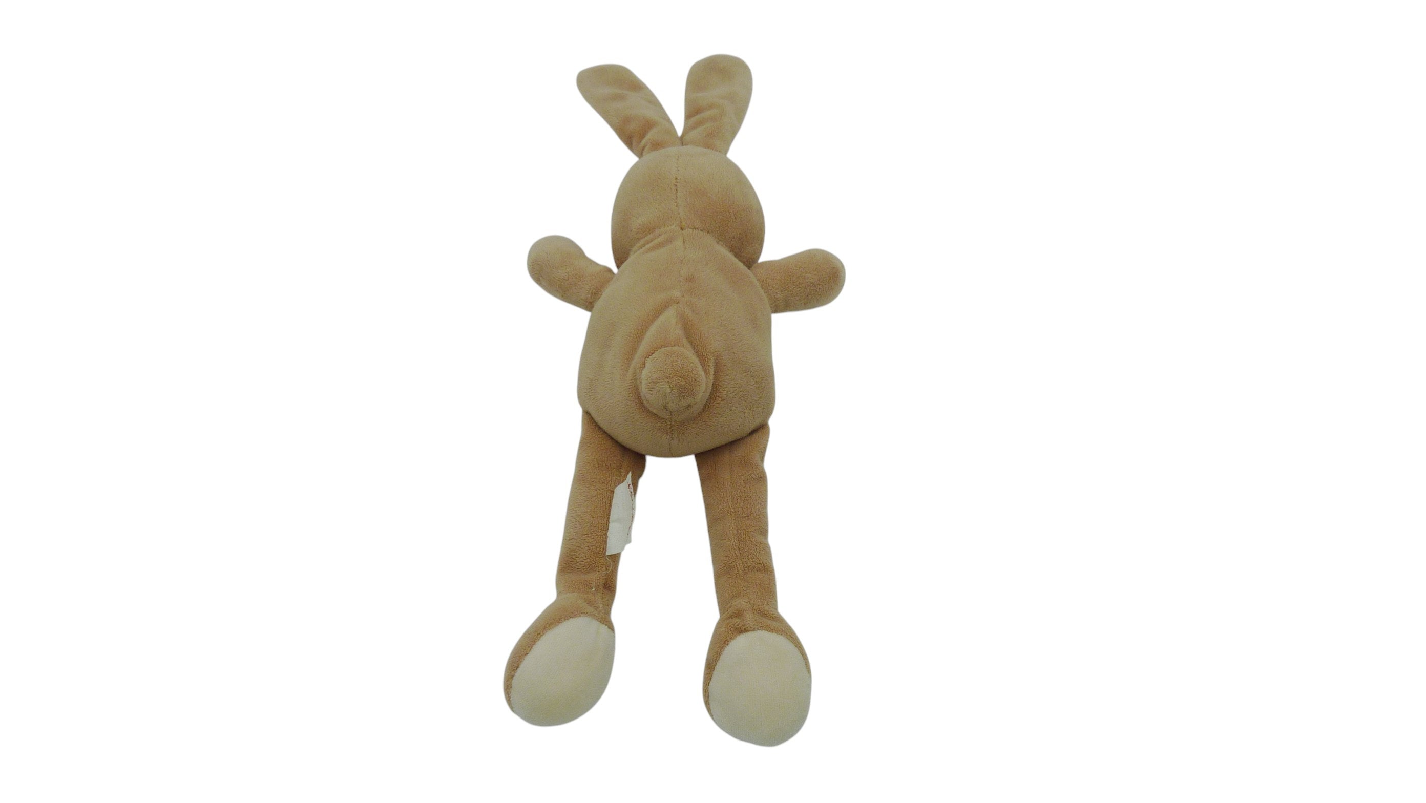 Peluche lapin marron blanc - Bengy - 31 cm