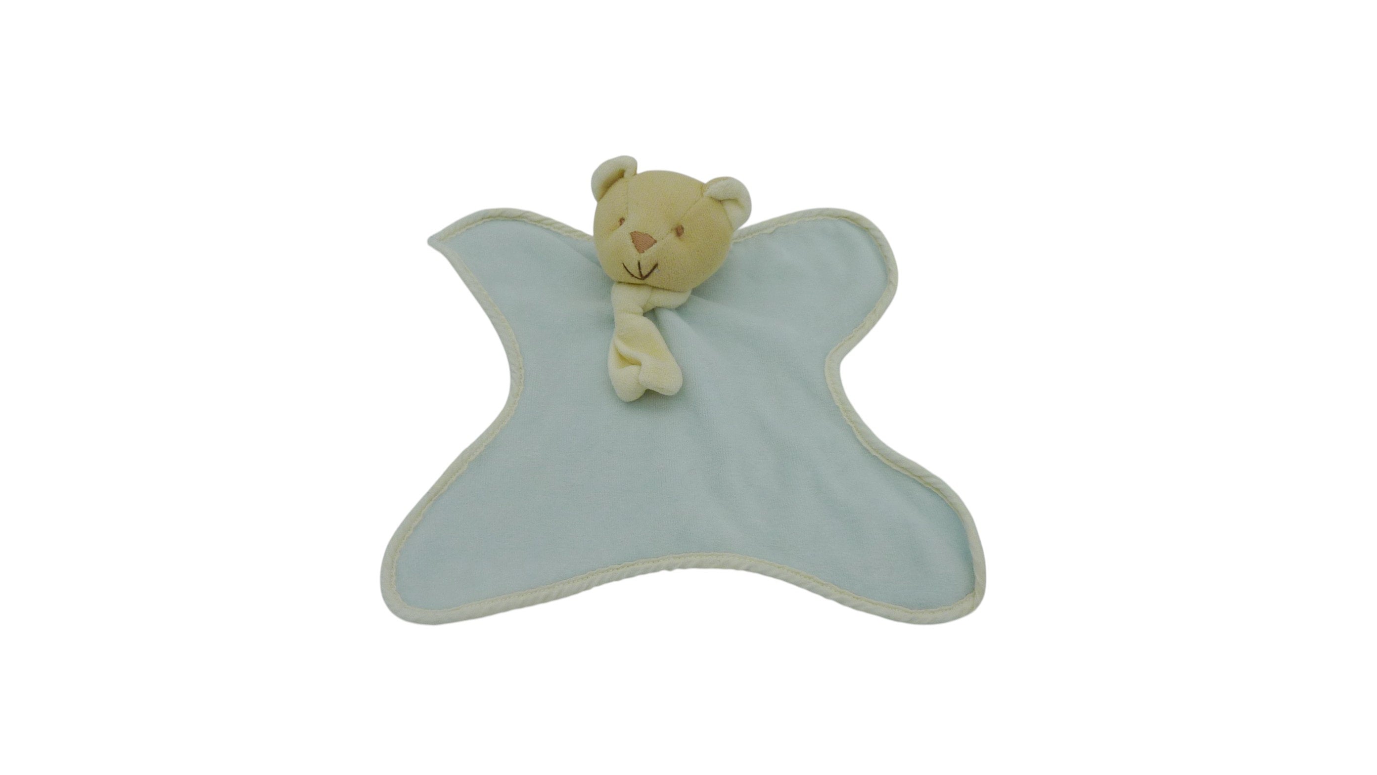 Doudou ours plat bleu jaune - Comptine