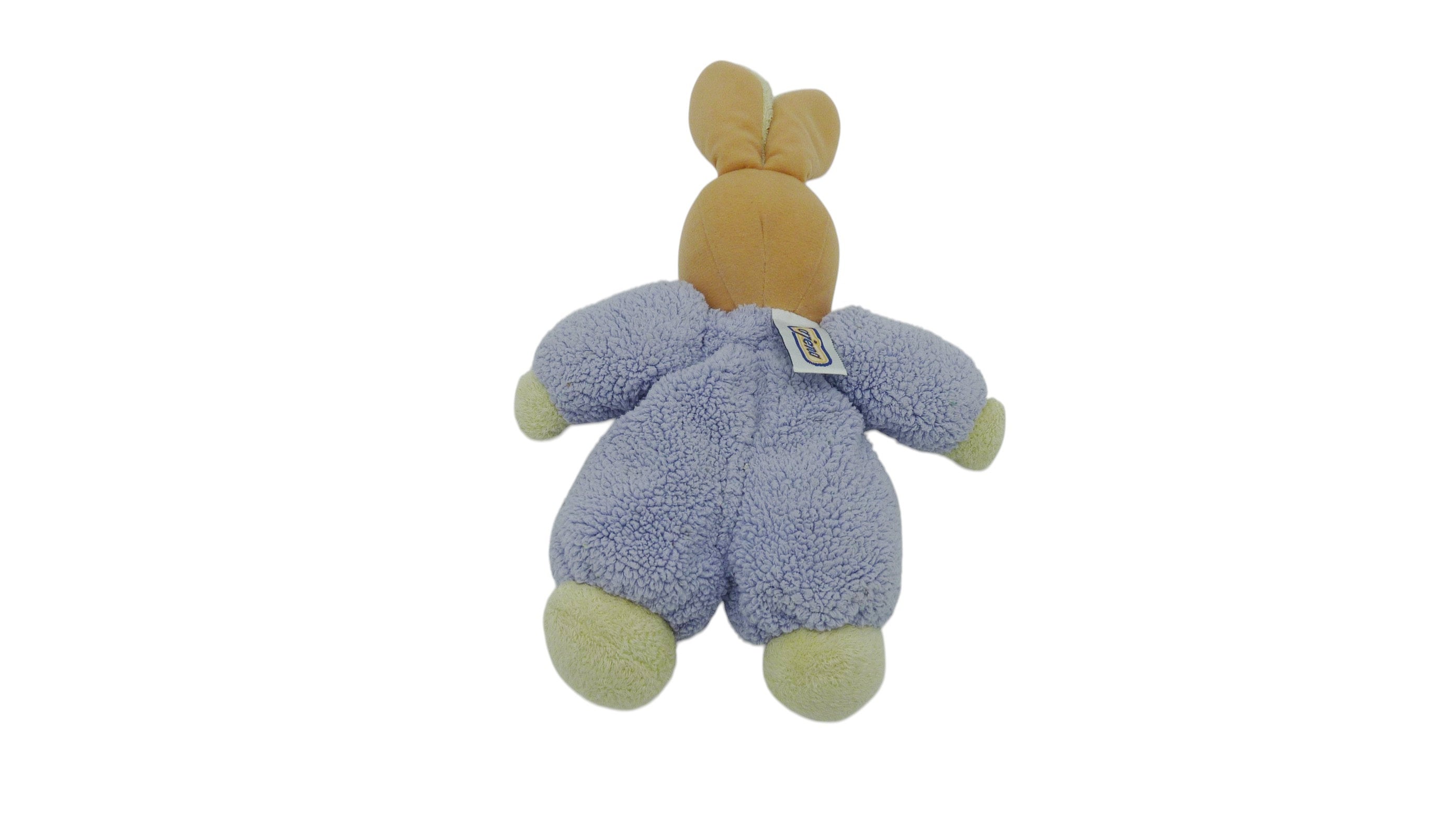 Peluche lapin violet vert - Ajena - 21 cm
